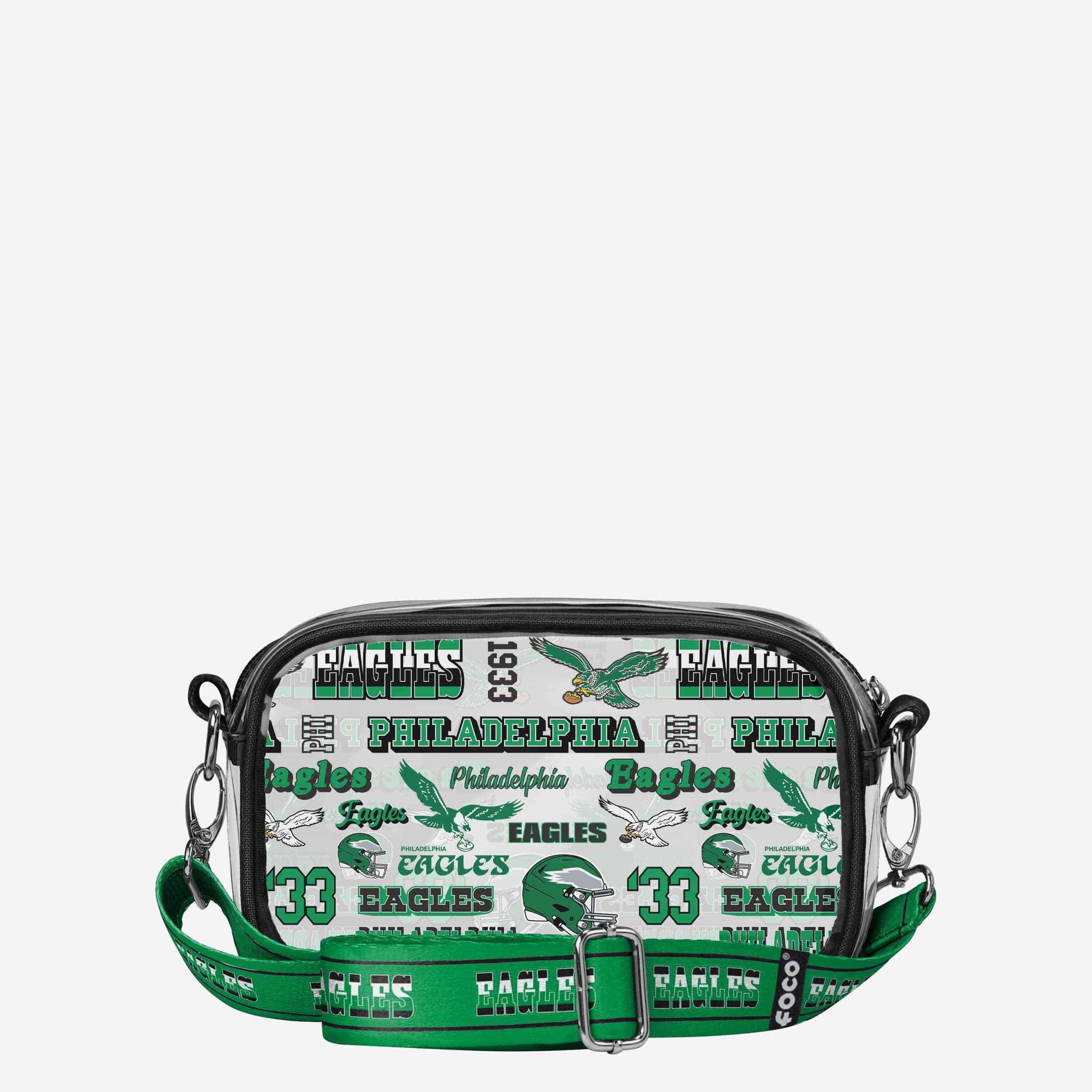 Philadelphia Eagles Repeat Retro Print Clear Crossbody Bag - Image 5