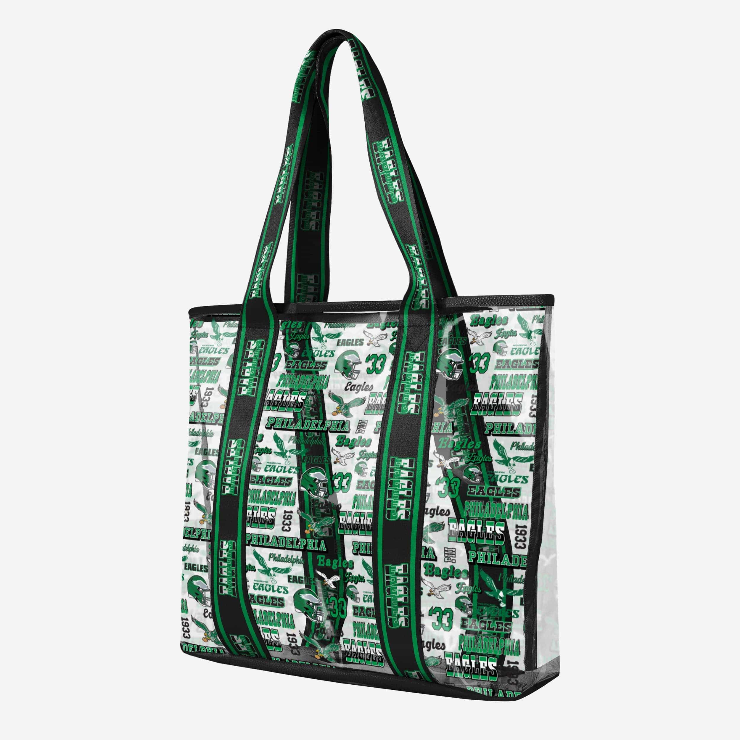 Philadelphia Eagles Repeat Retro Print Clear Tote Bag - Image 2