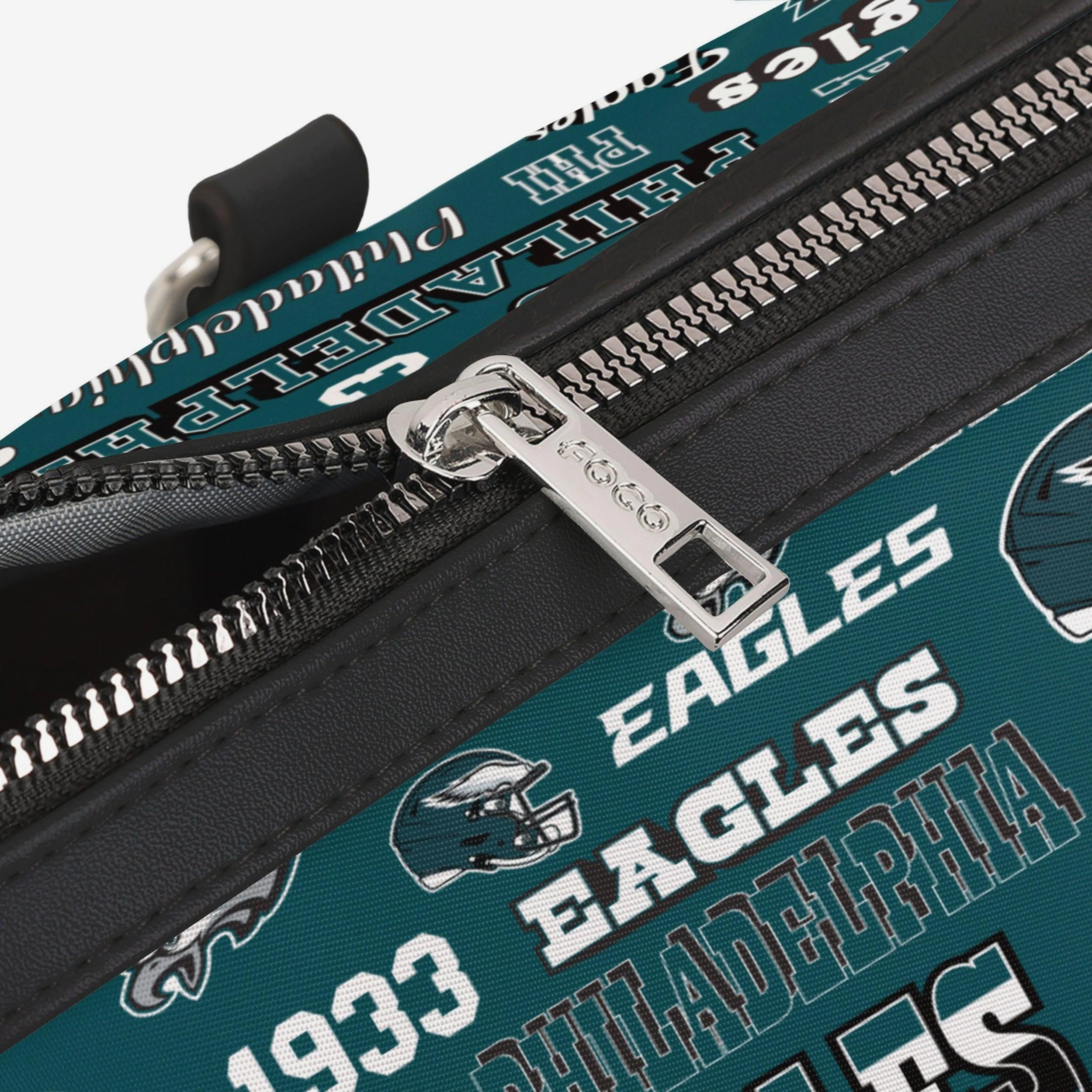 Philadelphia Eagles Repeat Retro Print Nylon Medium Barrel Bag - Image 5