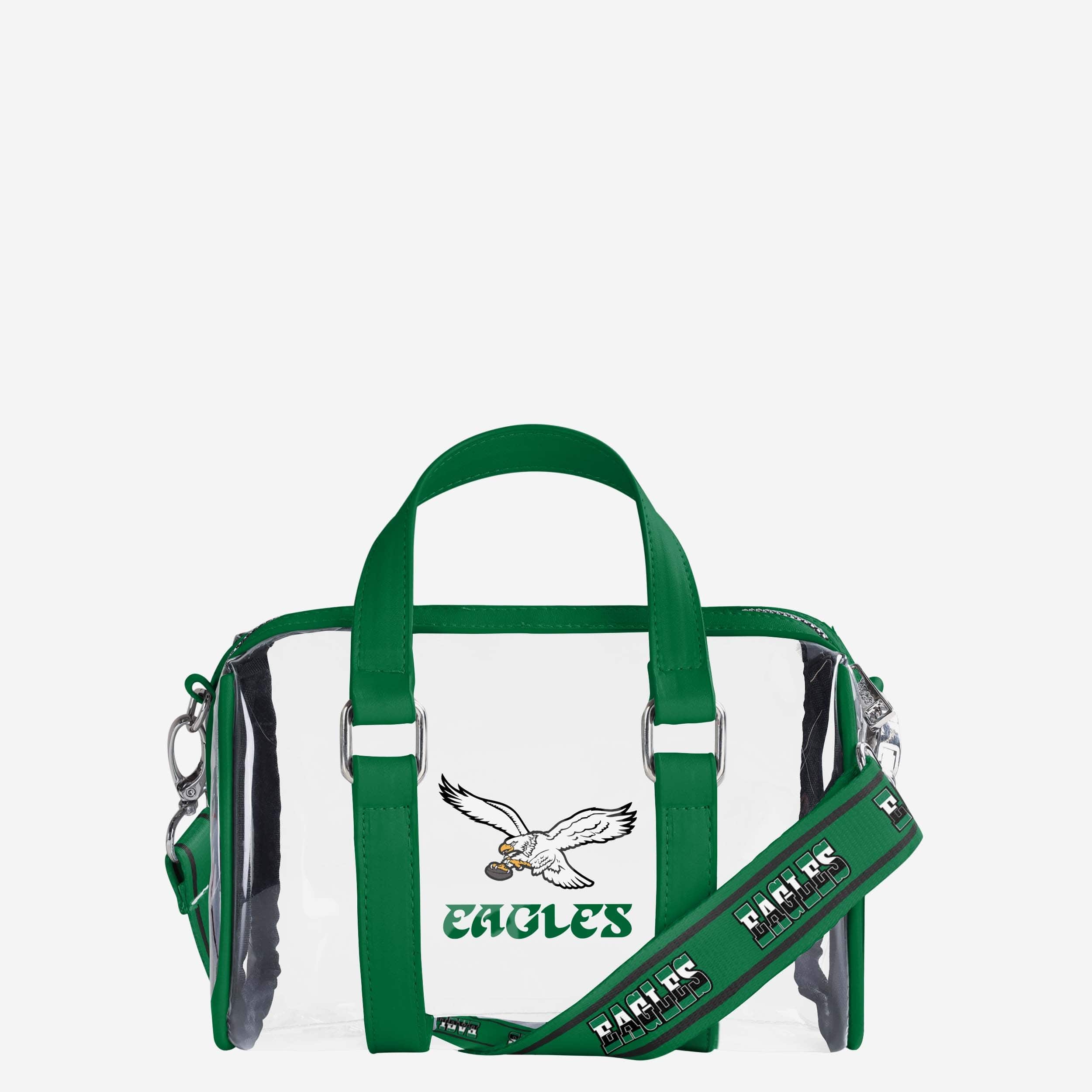 Philadelphia Eagles Retro Kelly Green Clear Barrel Bag