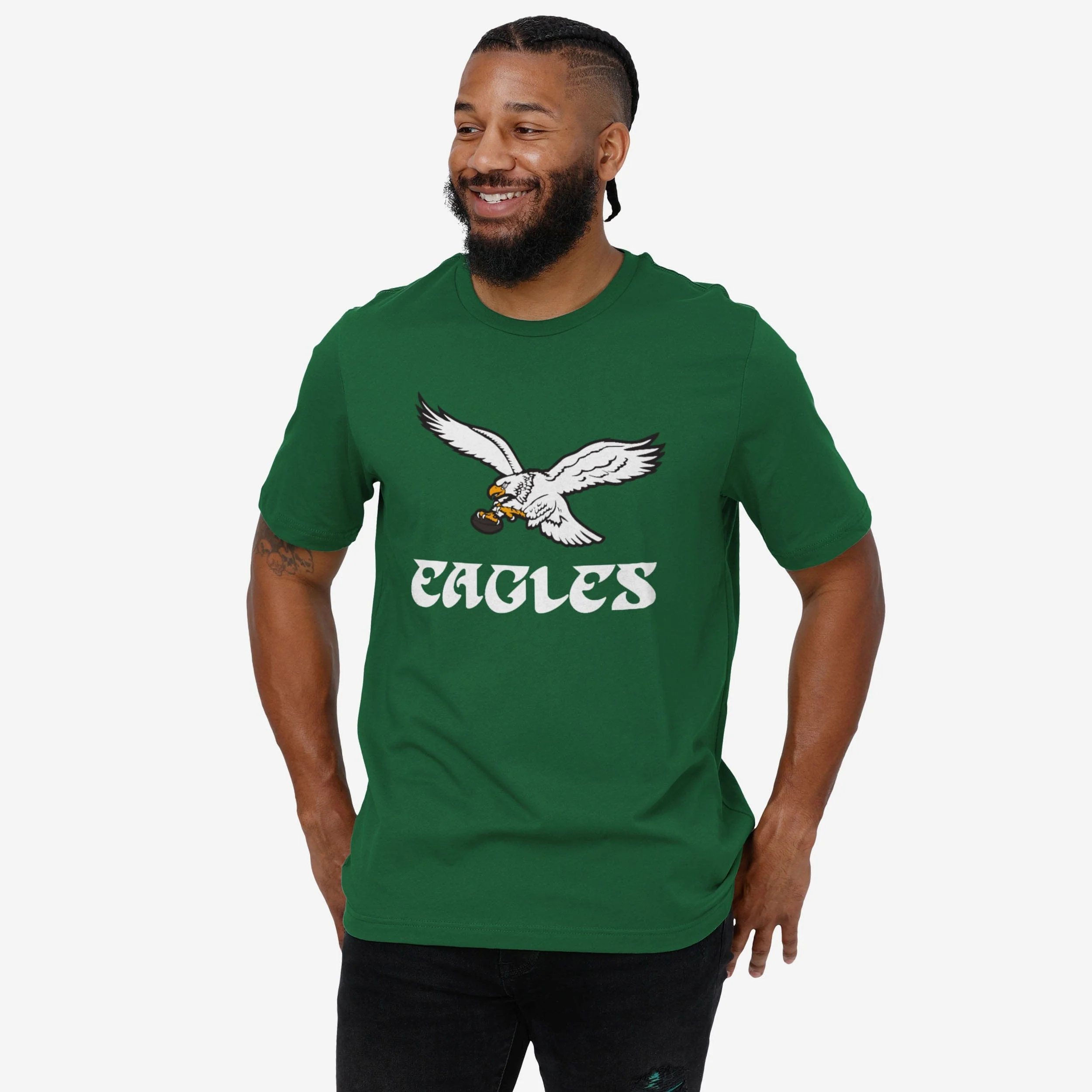 Philadelphia Eagles Retro Logo Lockup T-Shirt - Image 2