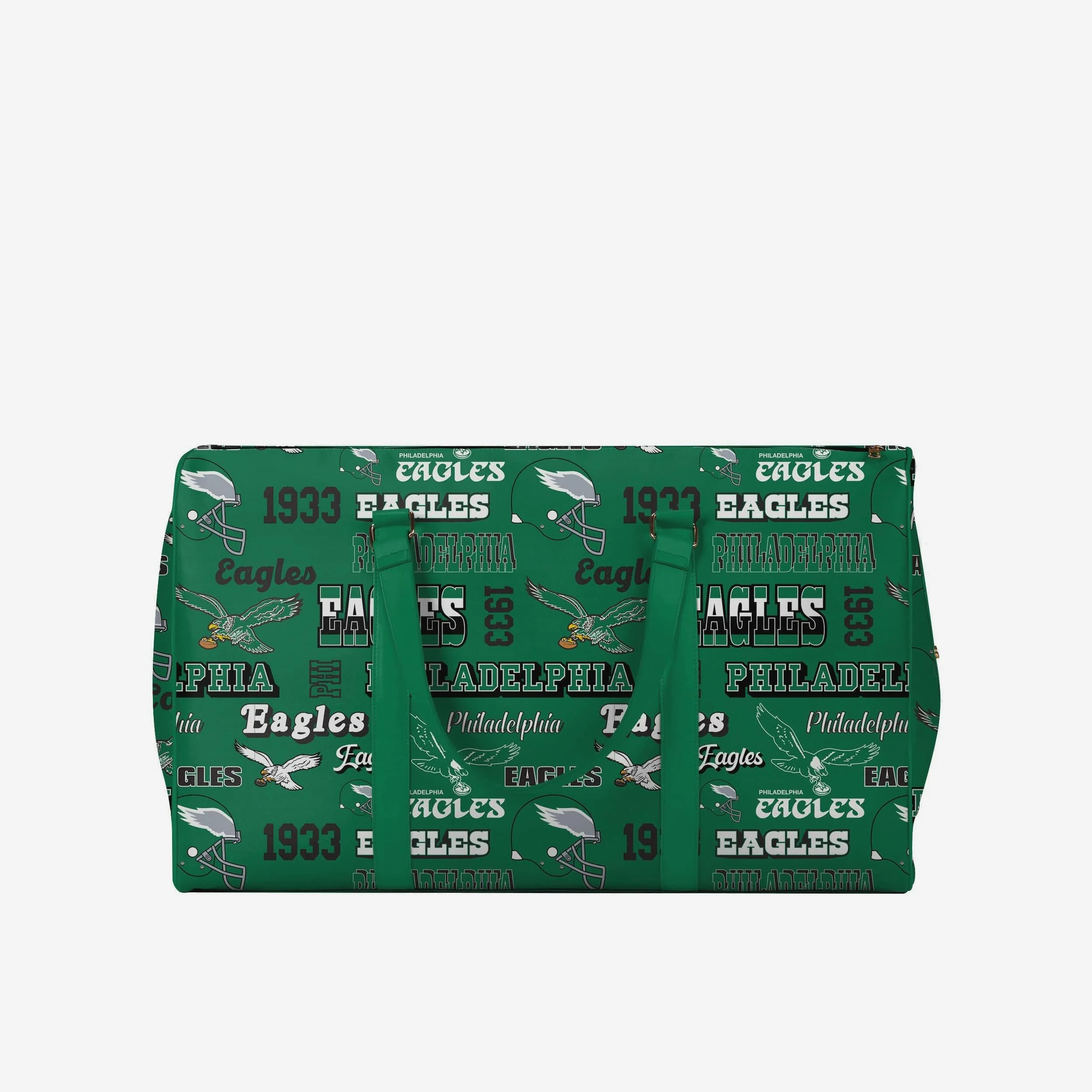 Philadelphia Eagles Retro Repeat Retro Print Nylon Weekender Duffle Bag - Image 4