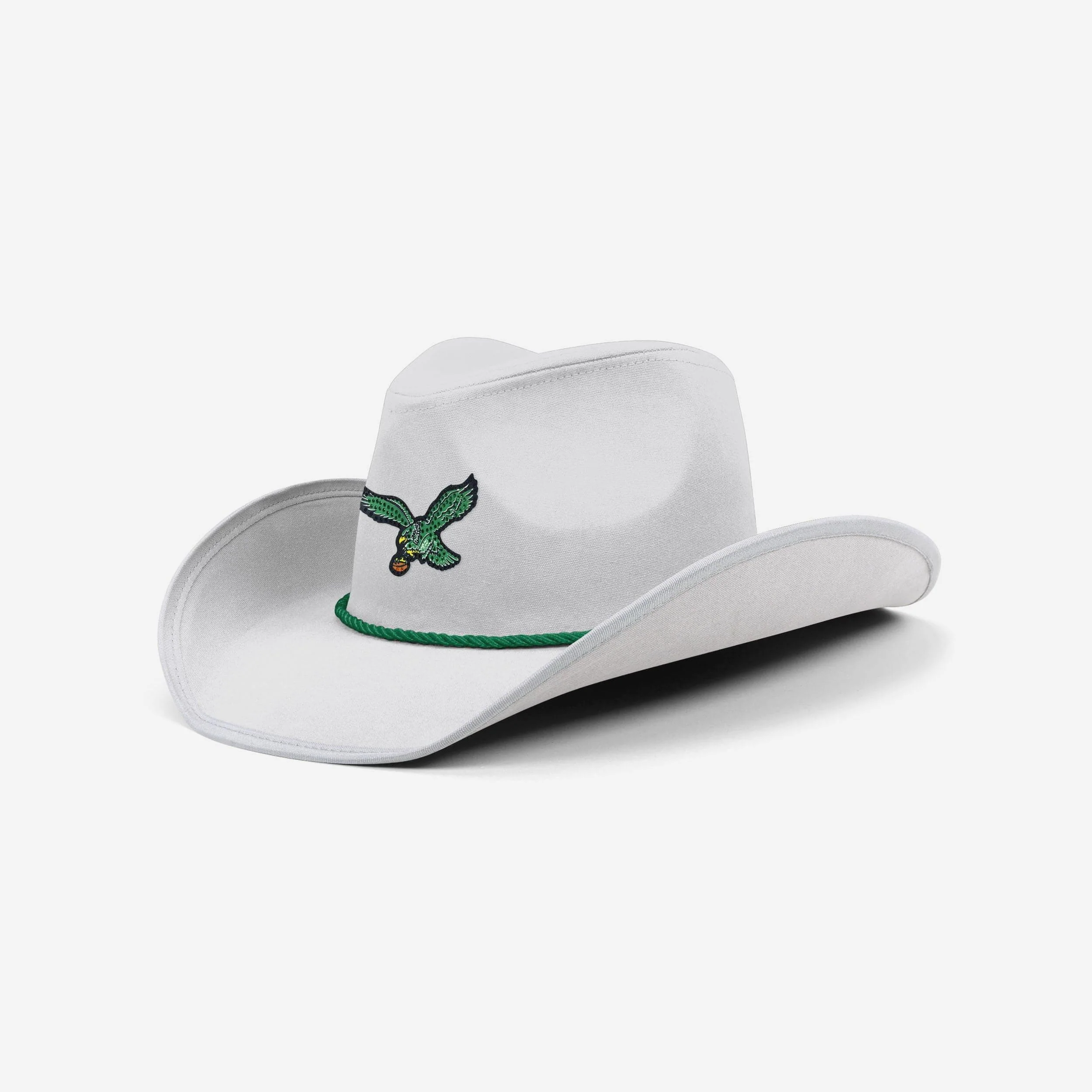 Philadelphia Eagles Retro White Rhinestone Logo Cowboy Hat