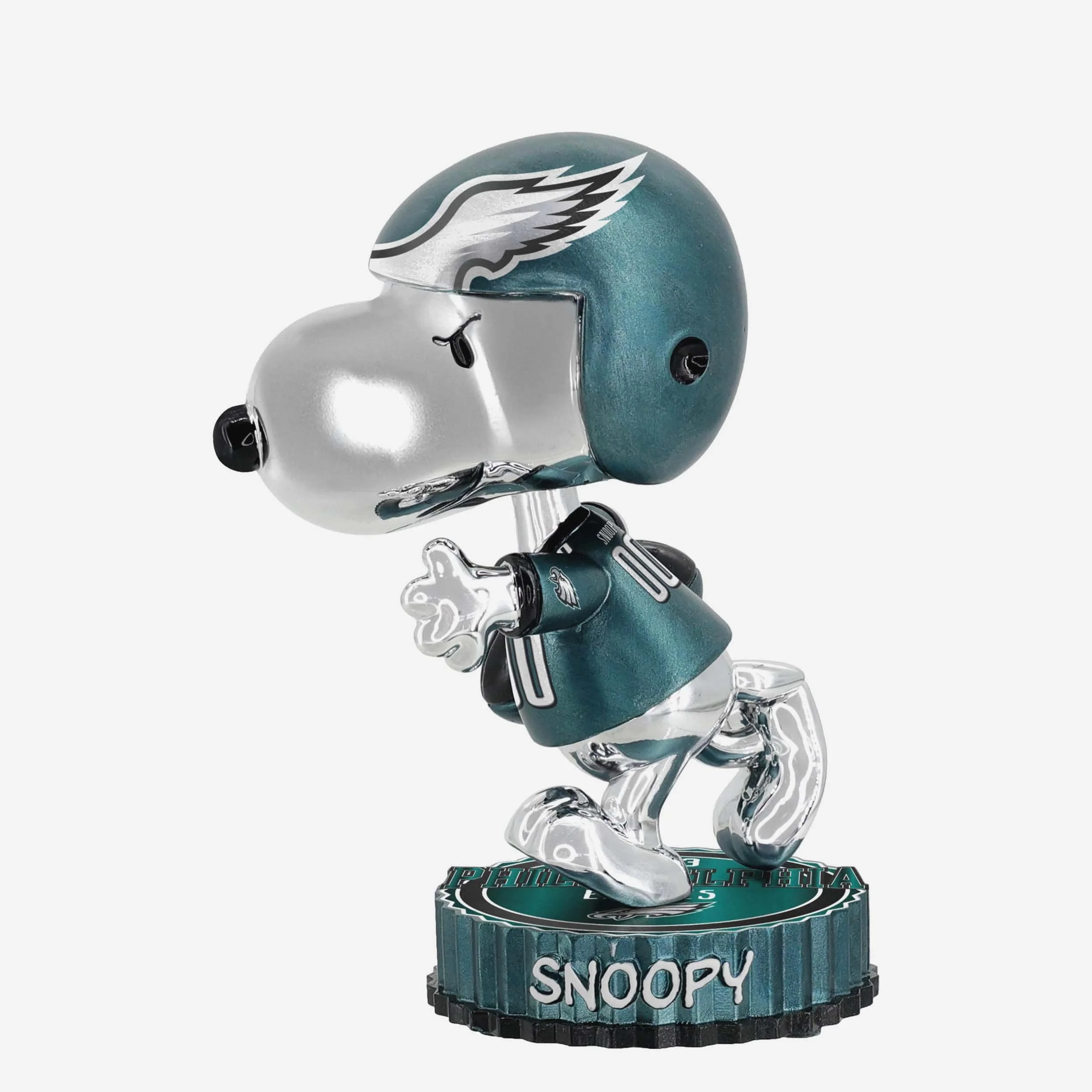 Philadelphia Eagles Snoopy Peanuts Electroplated Medium Bighead Bobblehead
