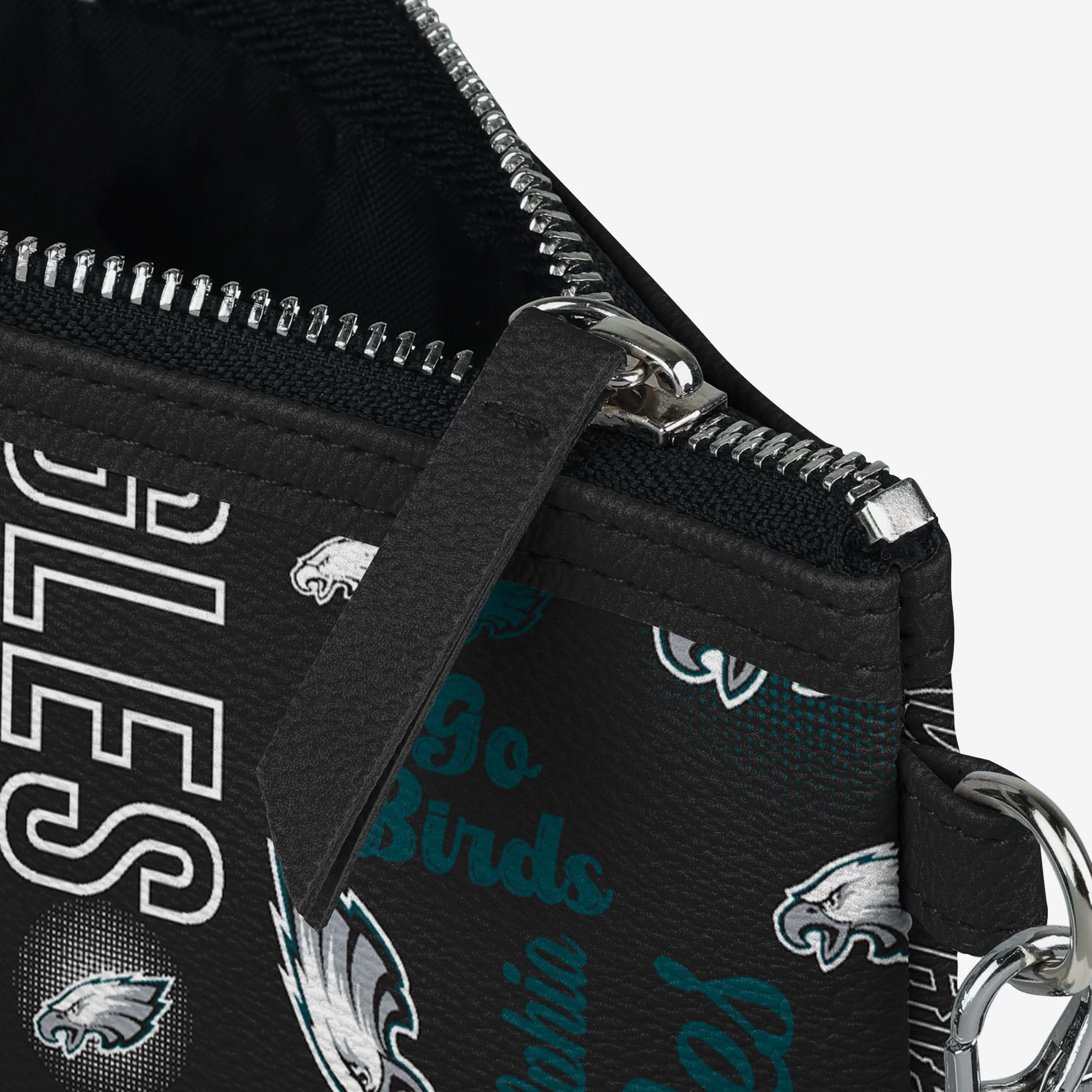 Philadelphia Eagles Spirited Style Printed Collection Repeat Logo Wristlet - Image 4