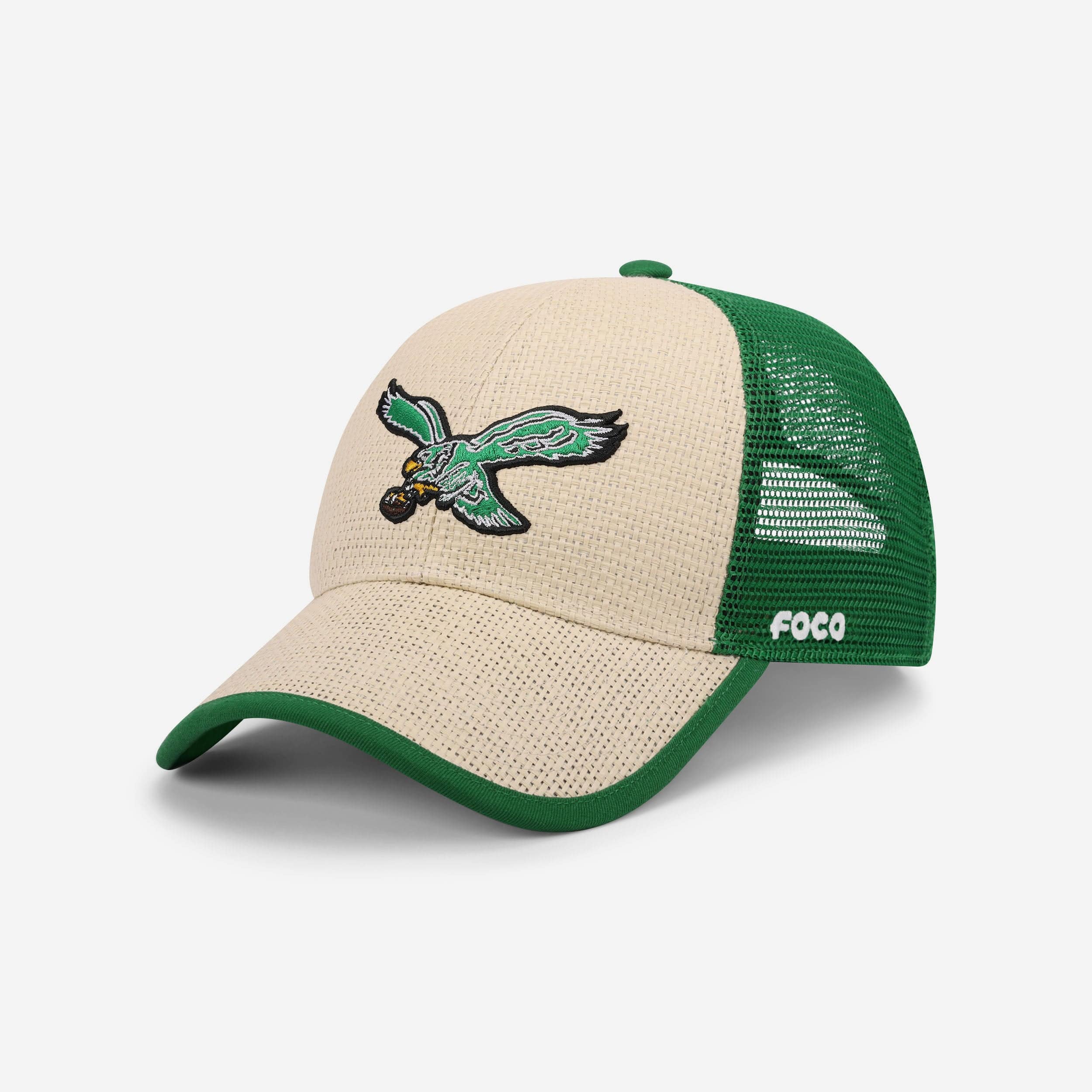 Philadelphia Eagles Straw Casual Trucker Cap