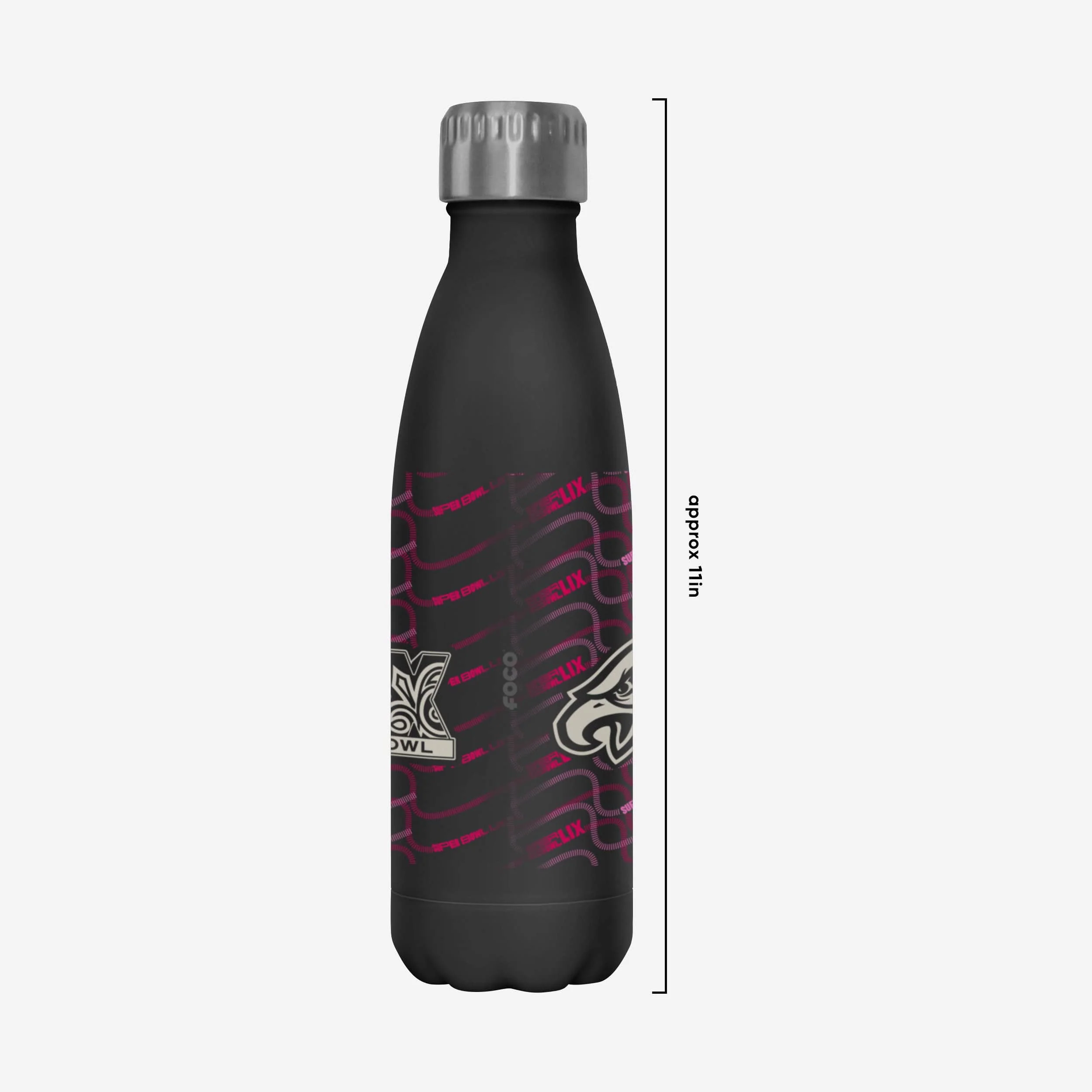 Philadelphia Eagles Super Bowl LIX Bound Black 17 oz Stainless Steel Bottle - Image 4