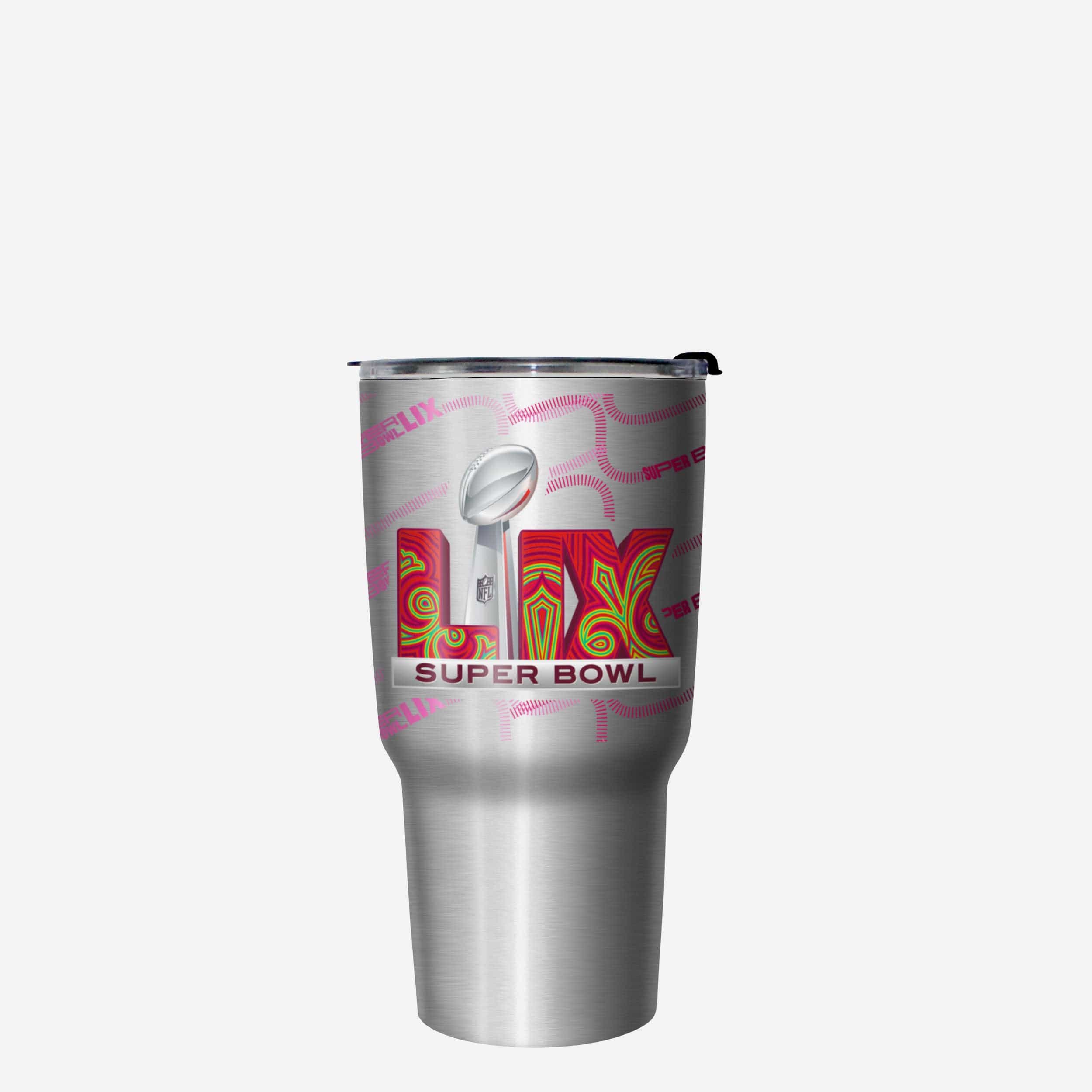 Philadelphia Eagles Super Bowl LIX Bound Silver 27 oz Stainless Steel Tumbler - Image 2