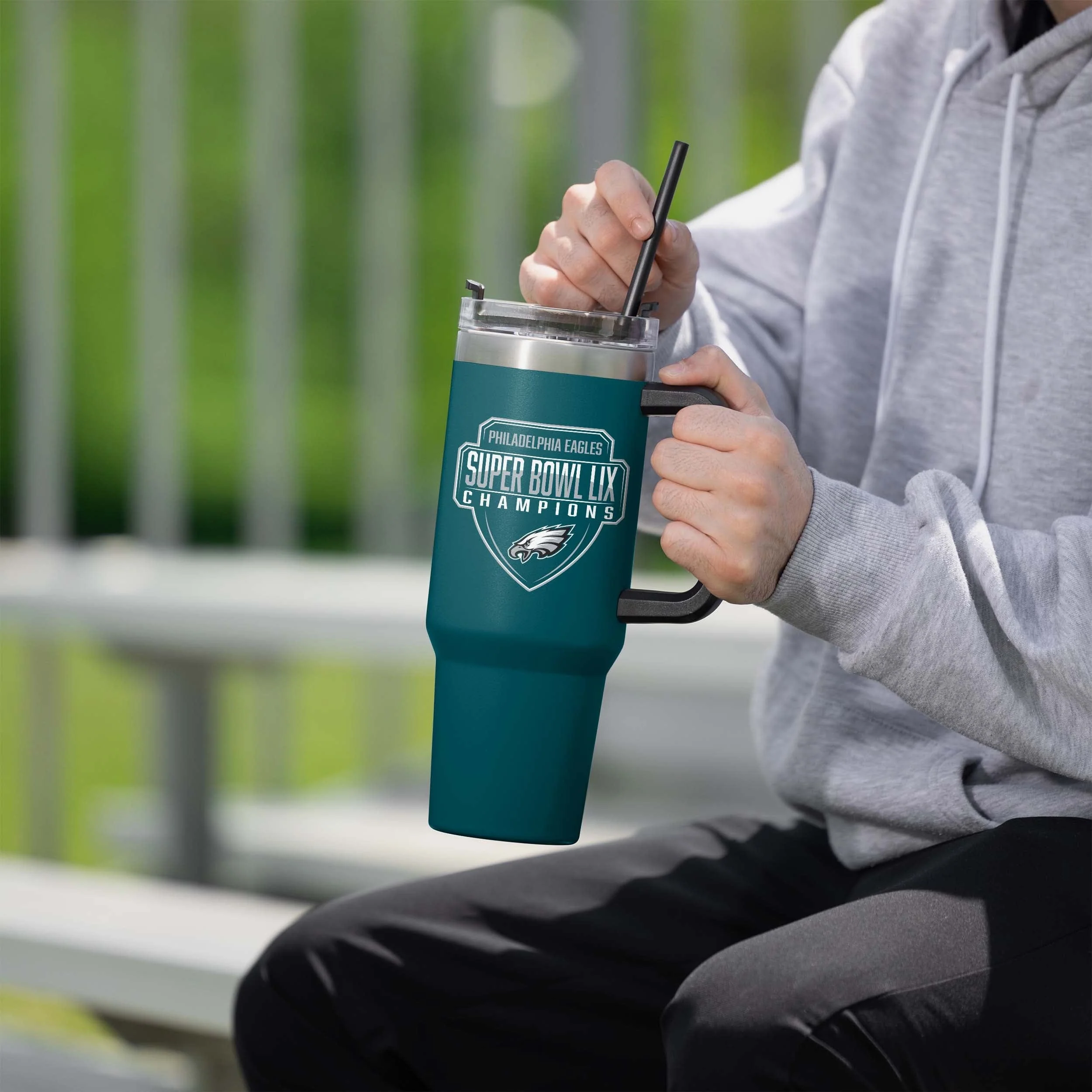 Philadelphia Eagles Super Bowl LIX Champions 40 oz Team Color XL Tumbler - Image 4