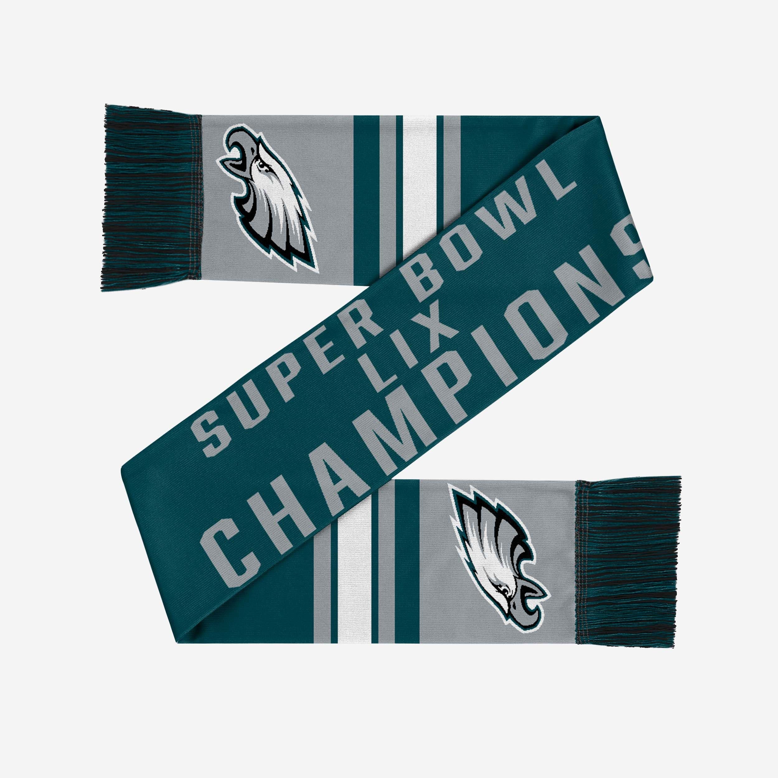 Philadelphia Eagles Super Bowl LIX Champions Acrylic Scarf - Image 2