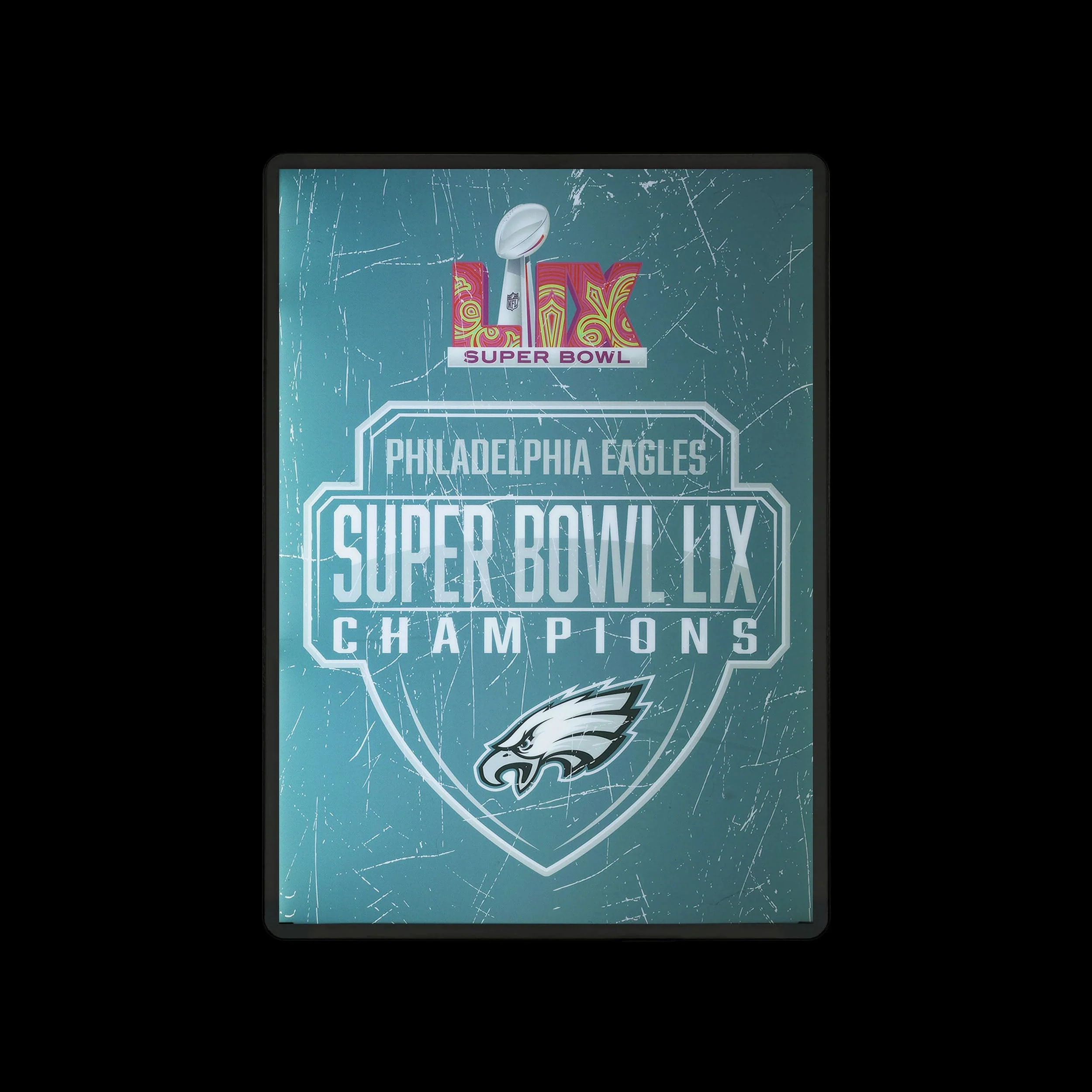 Philadelphia Eagles Super Bowl LIX Champions Big Logo Backlit Sign - Image 2
