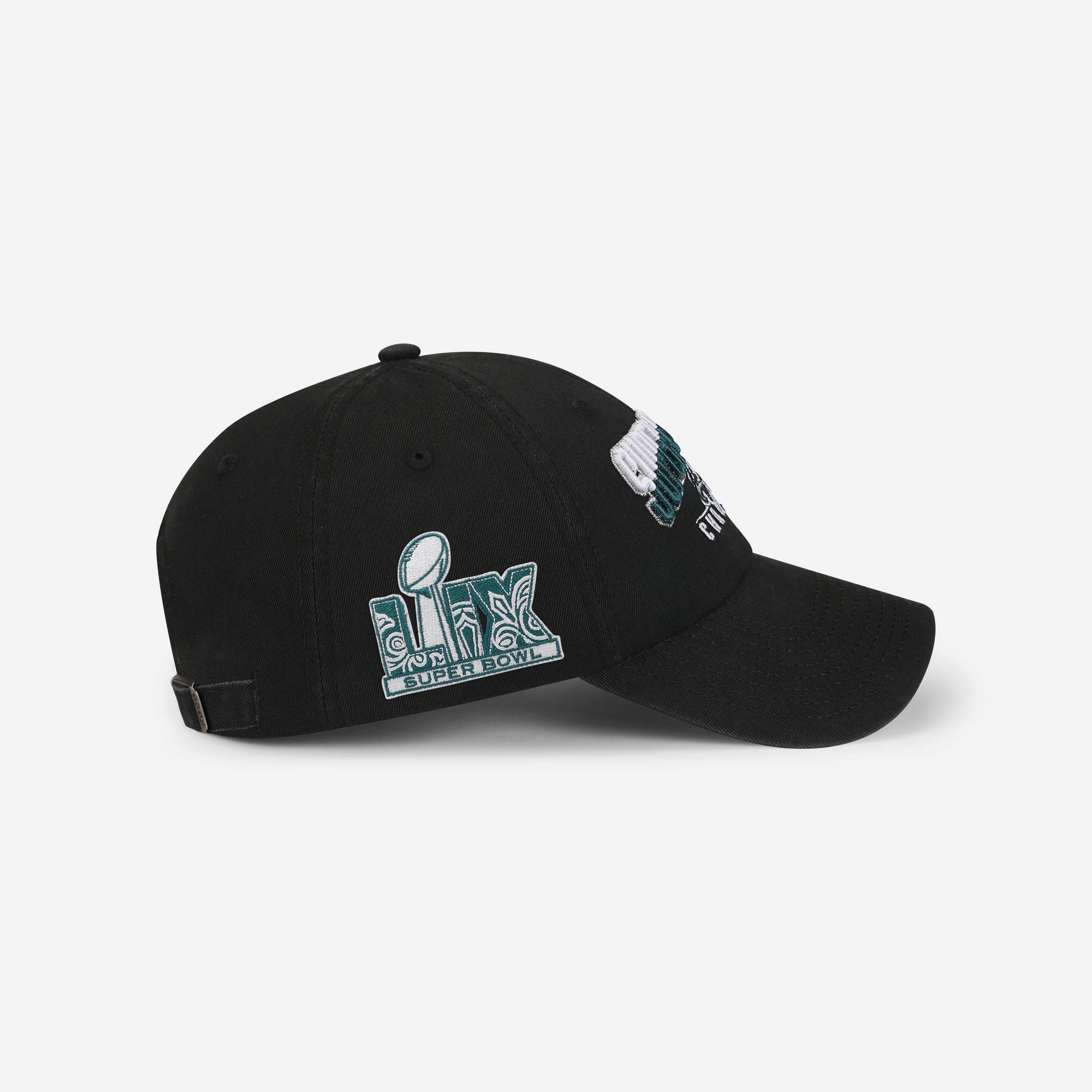 Philadelphia Eagles Super Bowl LIX Champions Black Primary Logo Casual Cap - Image 2