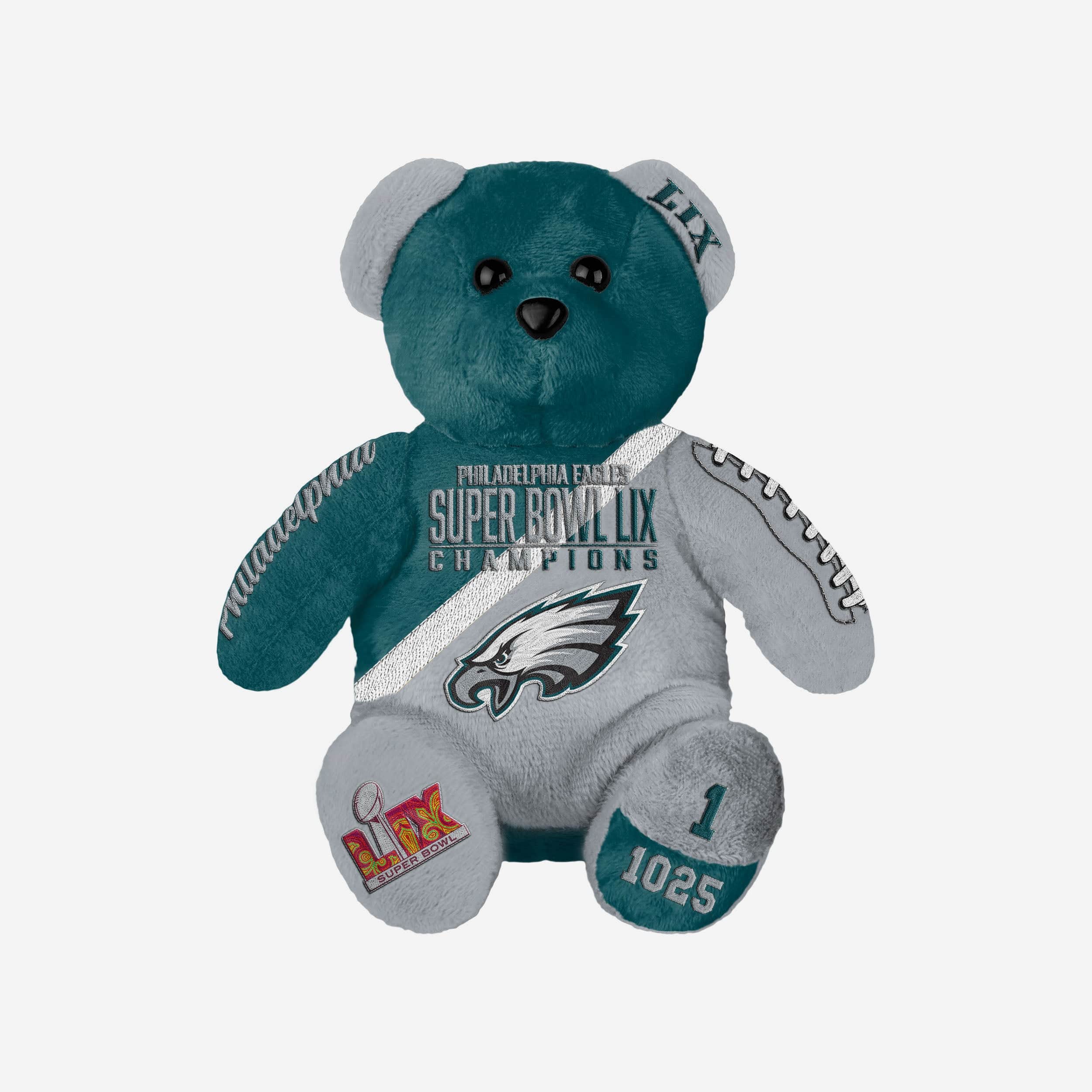 Philadelphia Eagles Super Bowl LIX Champions Embroidered Bear - Image 3
