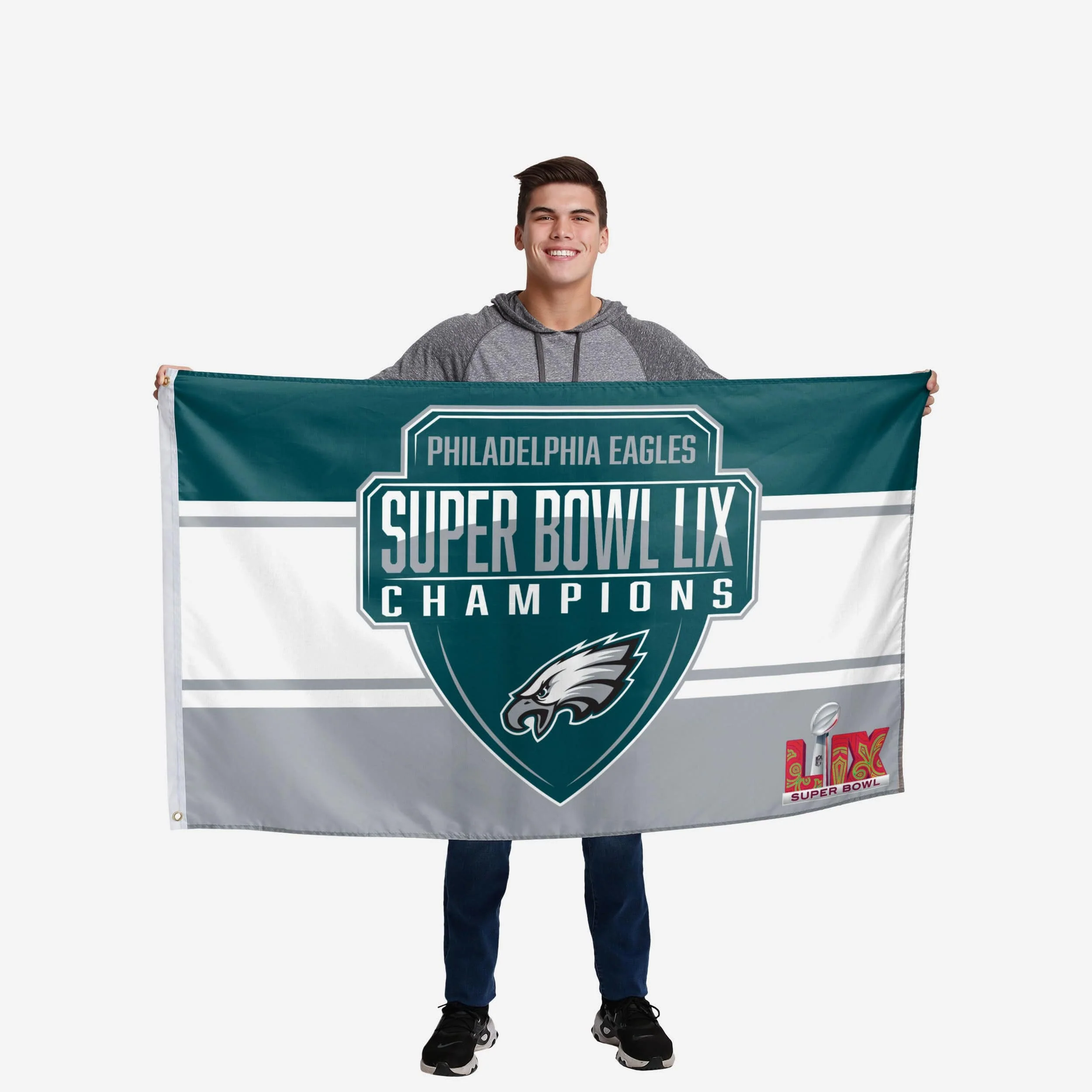 Philadelphia Eagles Super Bowl LIX Champions Horizontal Flag - Image 2