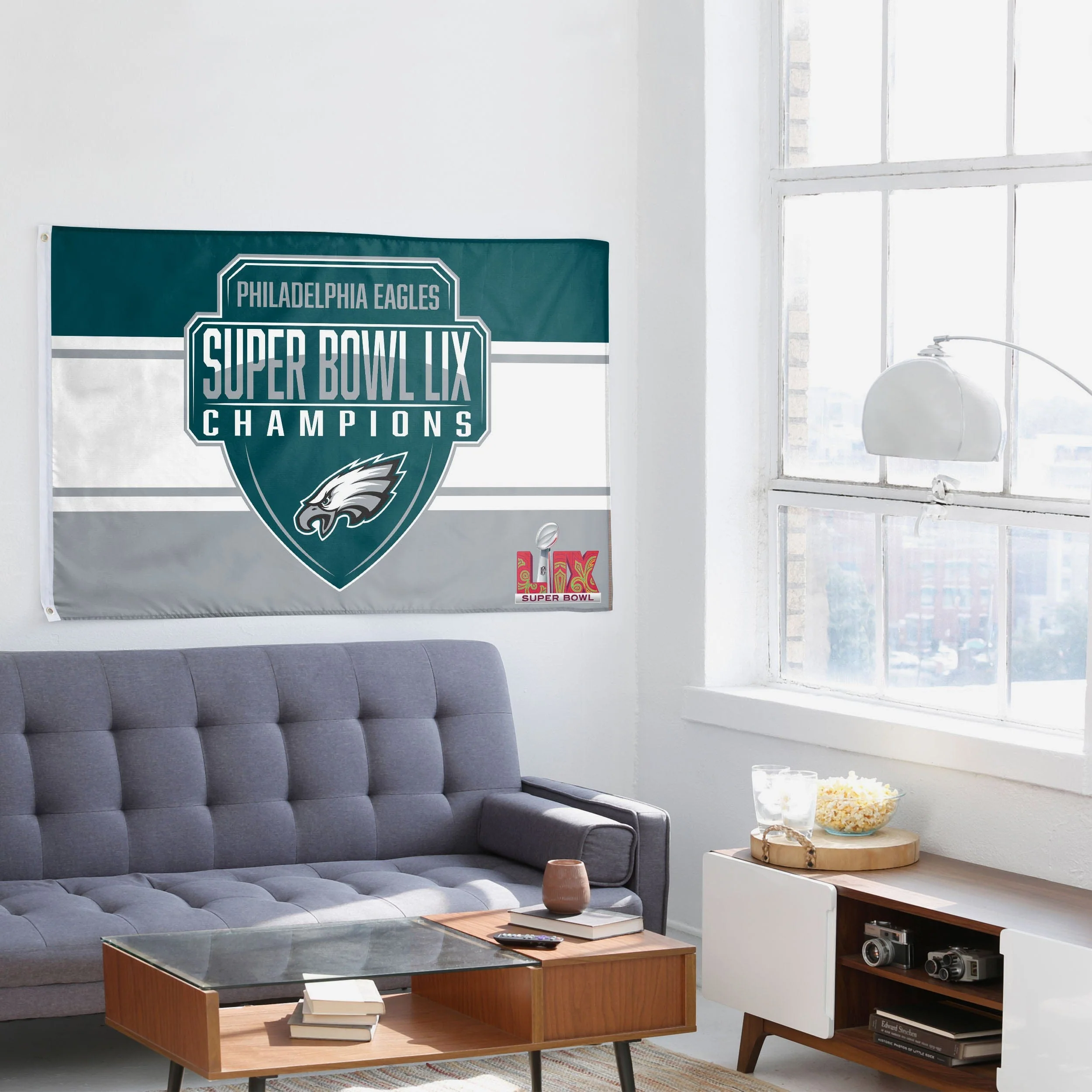 Philadelphia Eagles Super Bowl LIX Champions Horizontal Flag - Image 4
