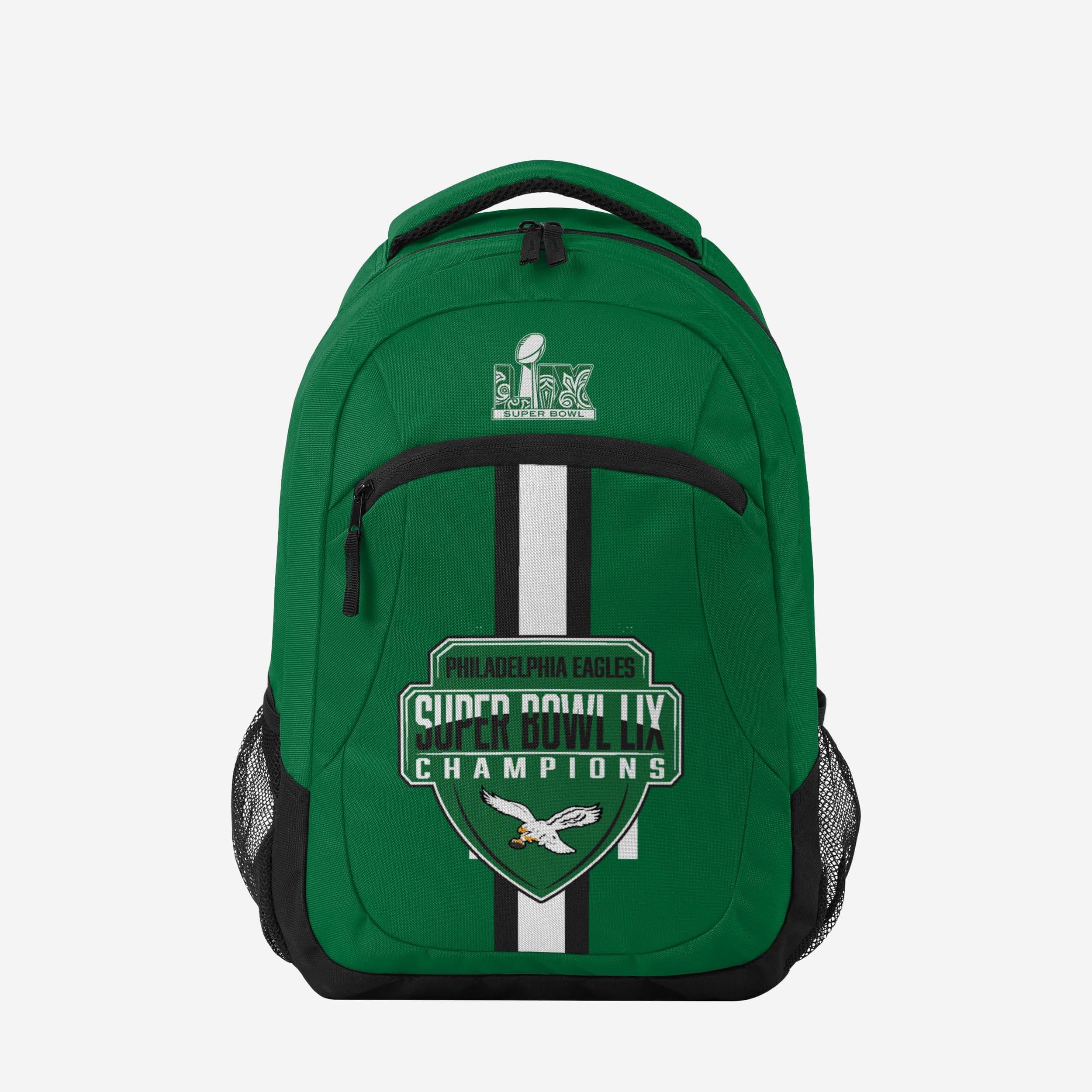 Philadelphia Eagles Super Bowl LIX Champions Kelly Green Action Backpack