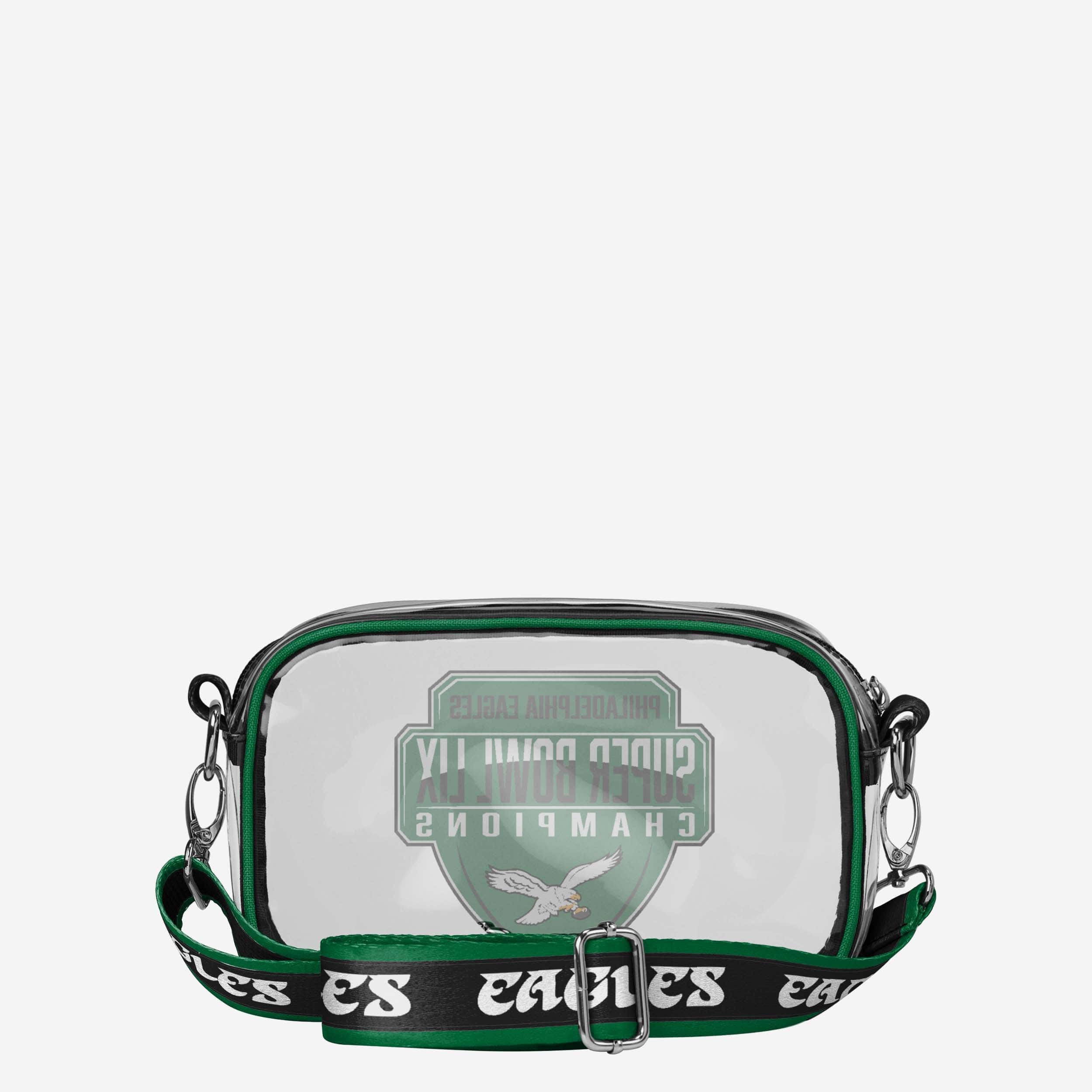 Philadelphia Eagles Super Bowl LIX Champions Kelly Green Clear Crossbody Bag - Image 5