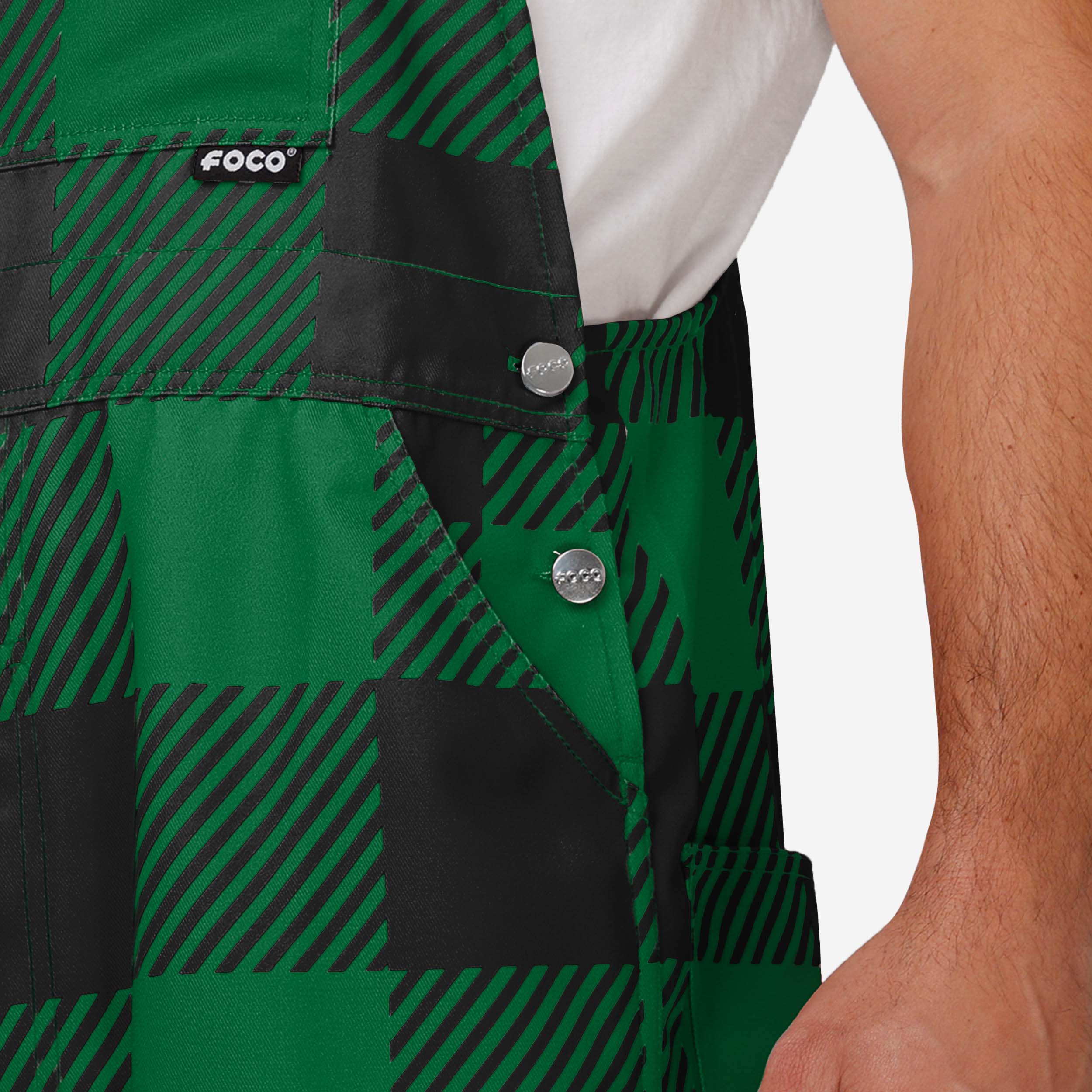 Philadelphia Eagles Super Bowl LIX Champions Kelly Green Plaid Bib Overalls - Image 5