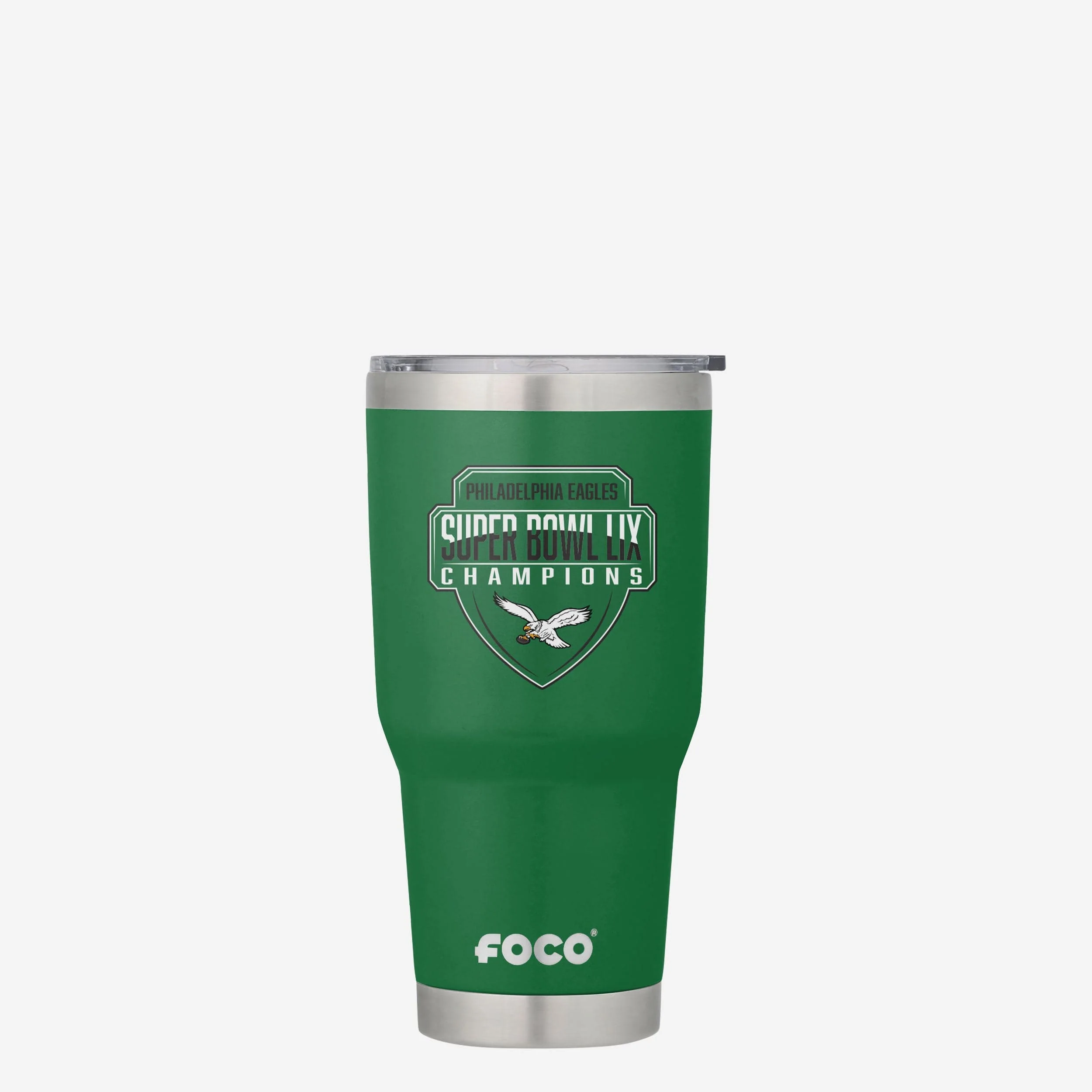 Philadelphia Eagles Super Bowl LIX Champions Kelly Green Team Logo 30 oz Tumbler