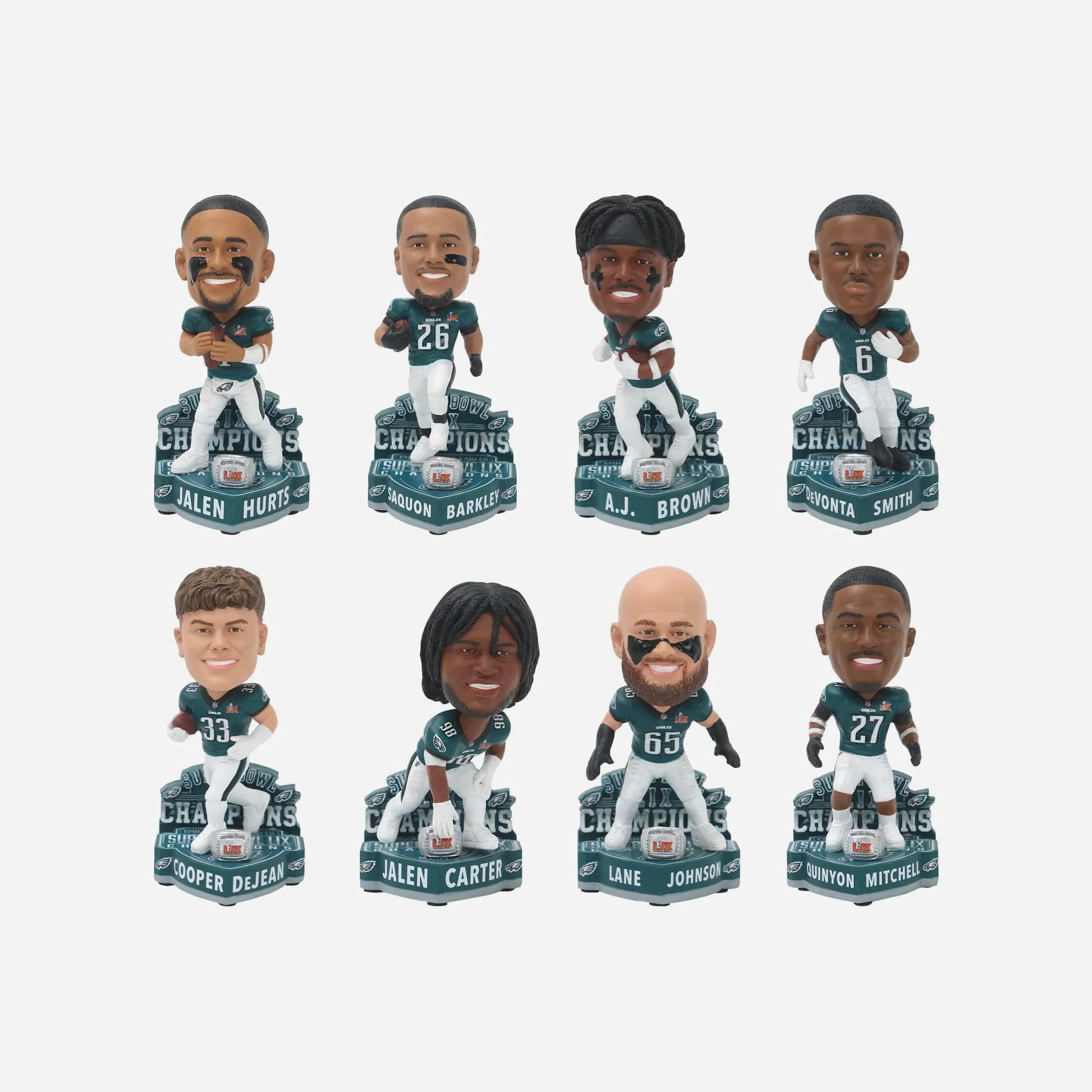 Philadelphia Eagles Super Bowl LIX Champions Mini Bobblehead Boxed Set