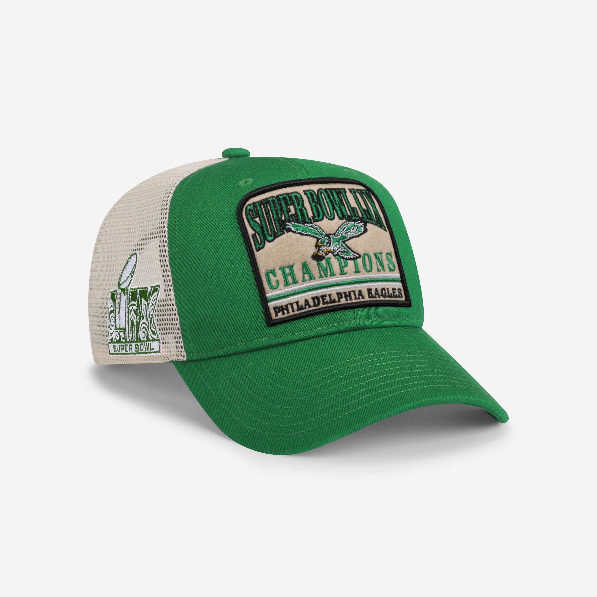 Philadelphia Eagles Super Bowl LIX Champions Retro Truckstop Patch Trucker RF Cap