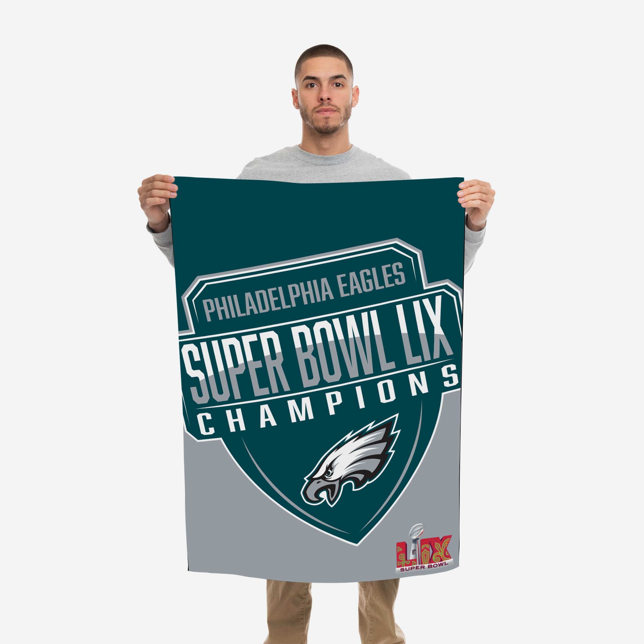 Philadelphia Eagles Super Bowl LIX Champions Veritcal Flag - Image 2