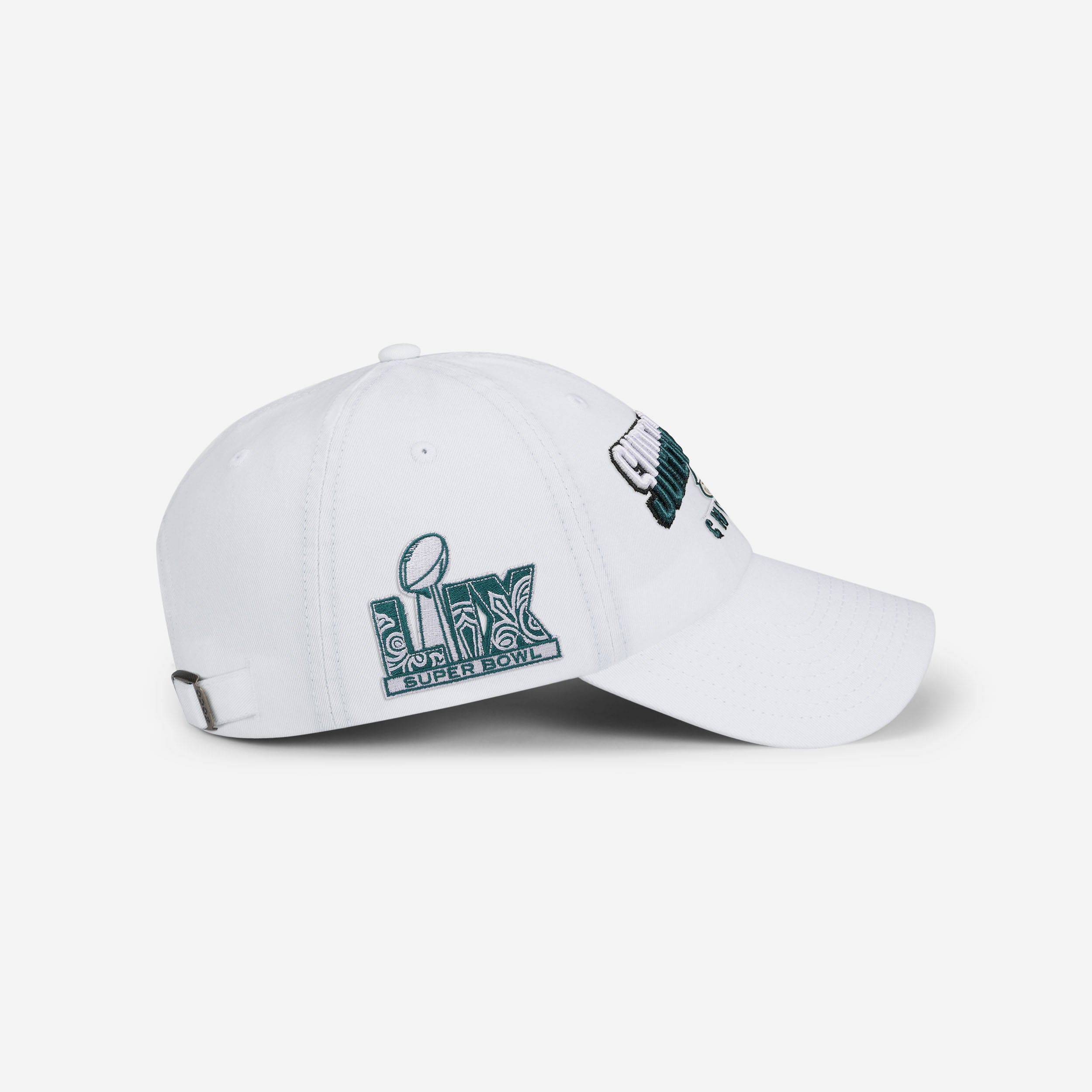 Philadelphia Eagles Super Bowl LIX Champions White Primary Logo Casual Cap - Image 2