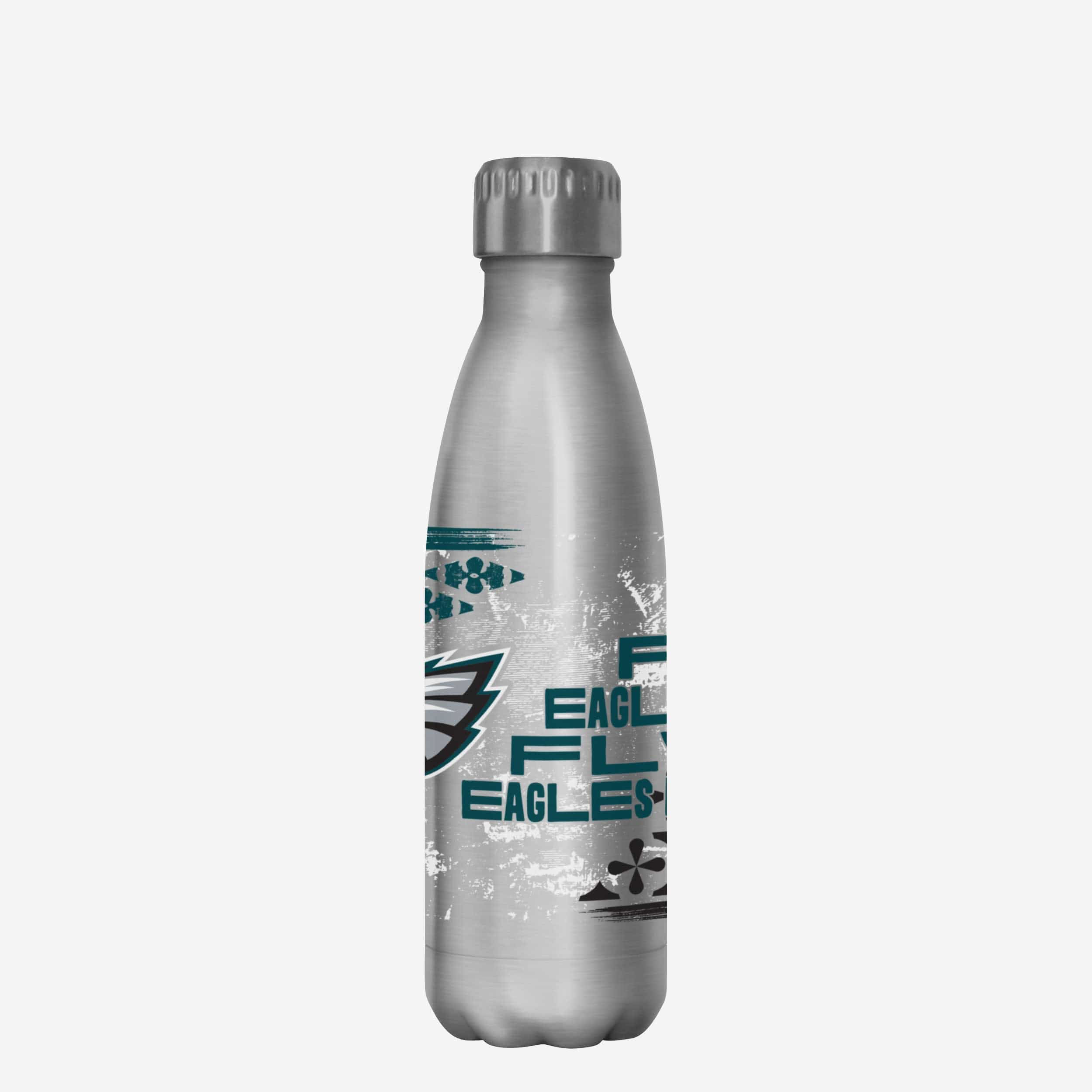 Philadelphia Eagles Super Bowl LIX Fly Eagles Fly Silver 17 oz Stainless Steel Bottle - Image 3