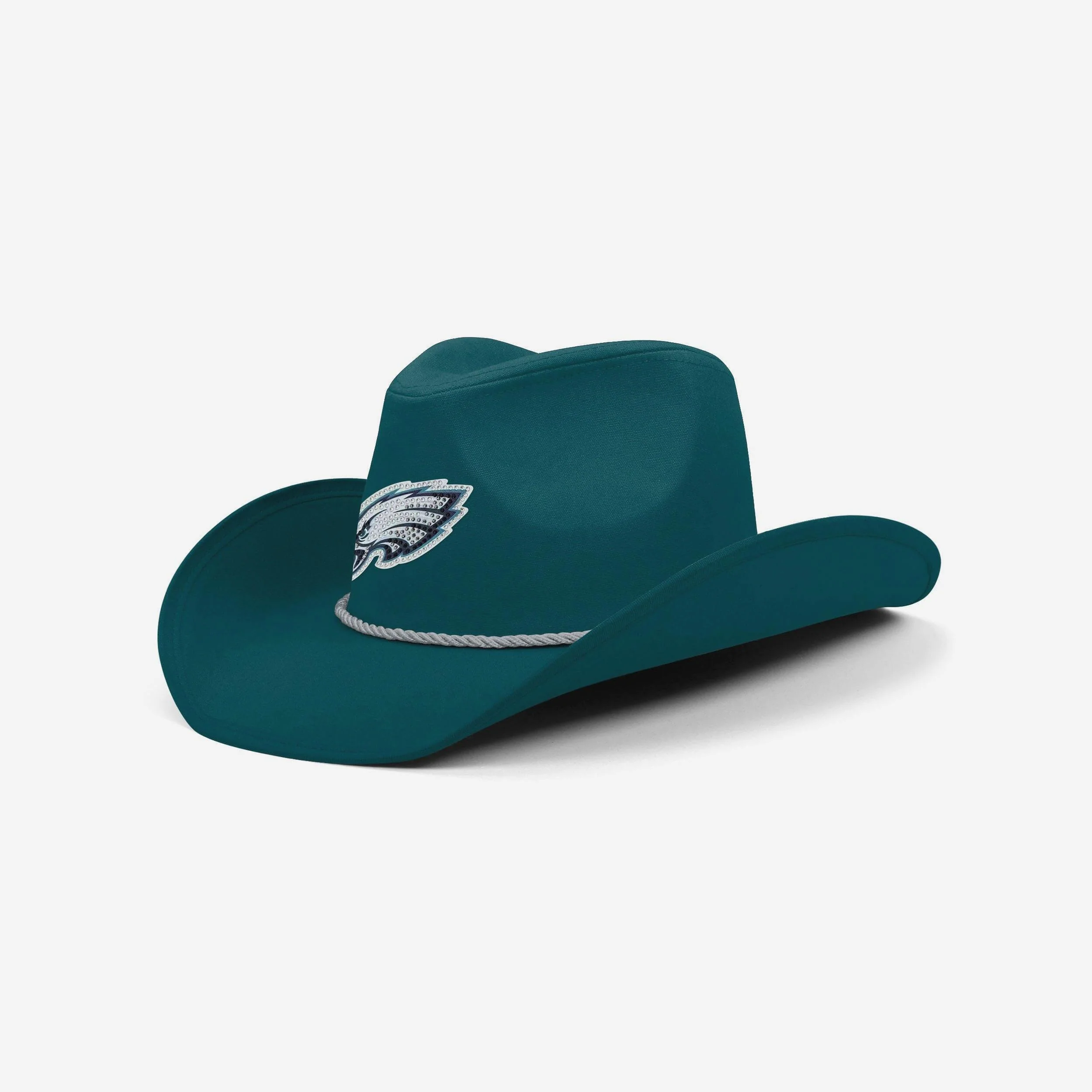 Philadelphia Eagles Team Color Rhinestone Logo Cowboy Hat
