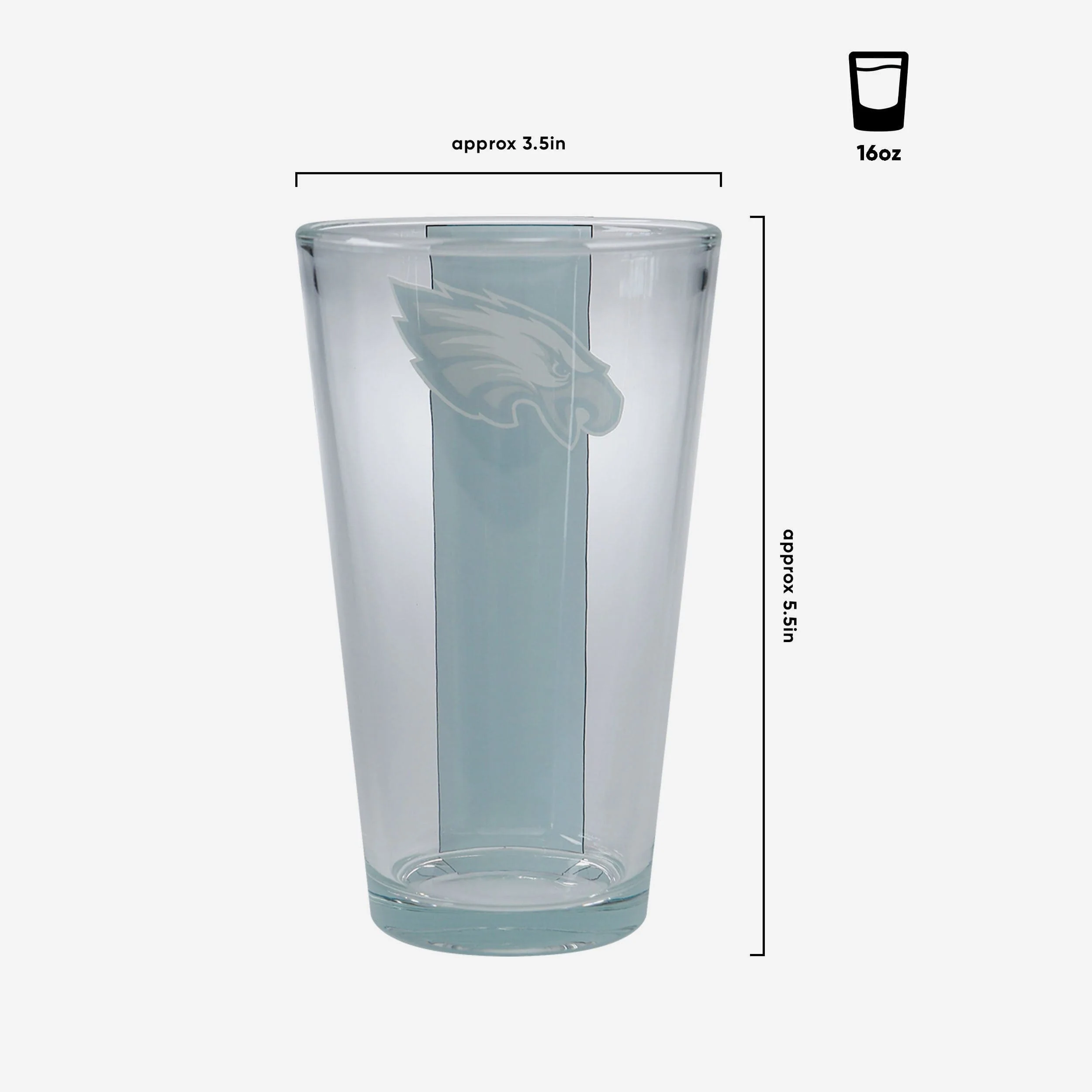 Philadelphia Eagles Team Stripe Pint Glass - Image 3
