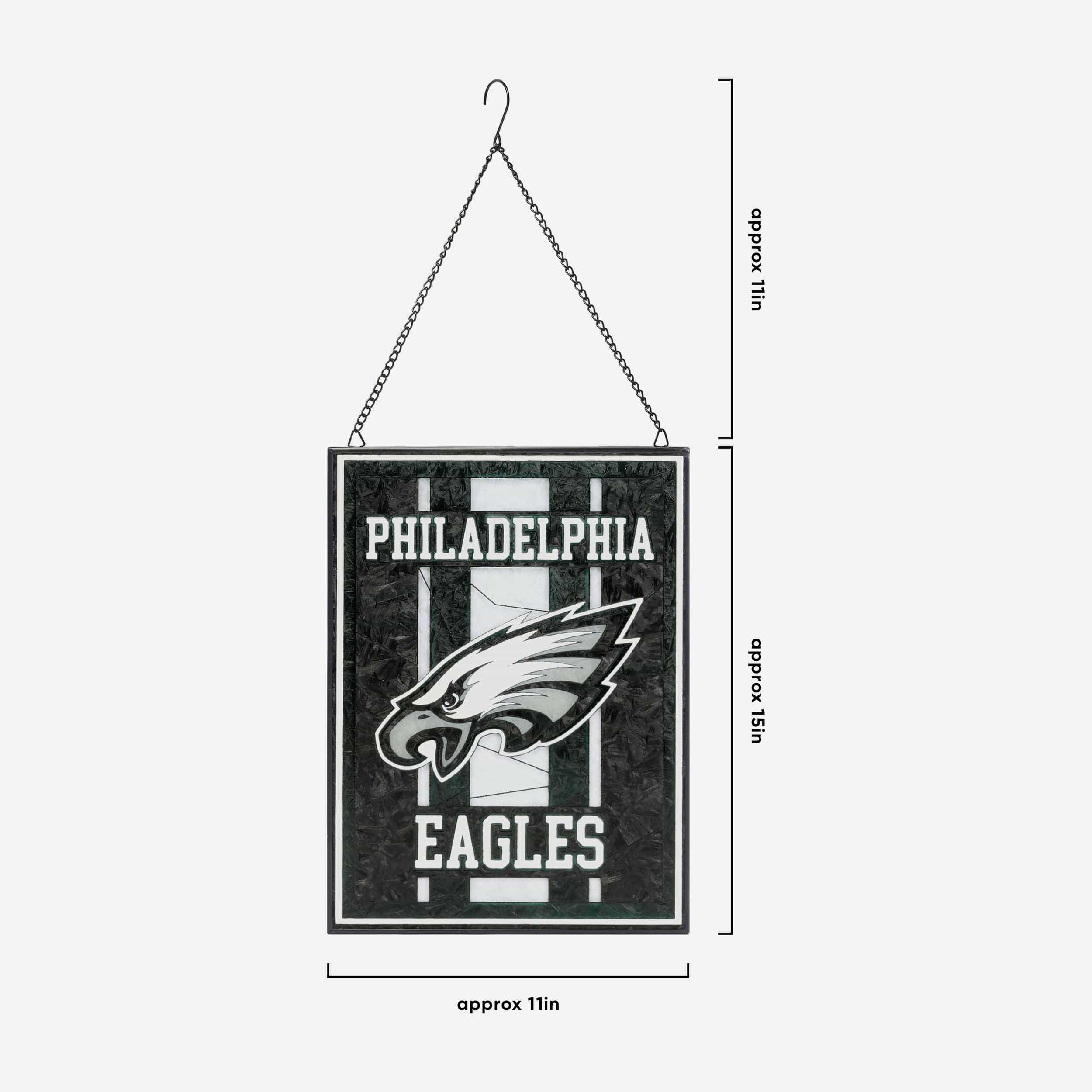 Philadelphia Eagles Team Stripe Stain Glass Sign - Image 3