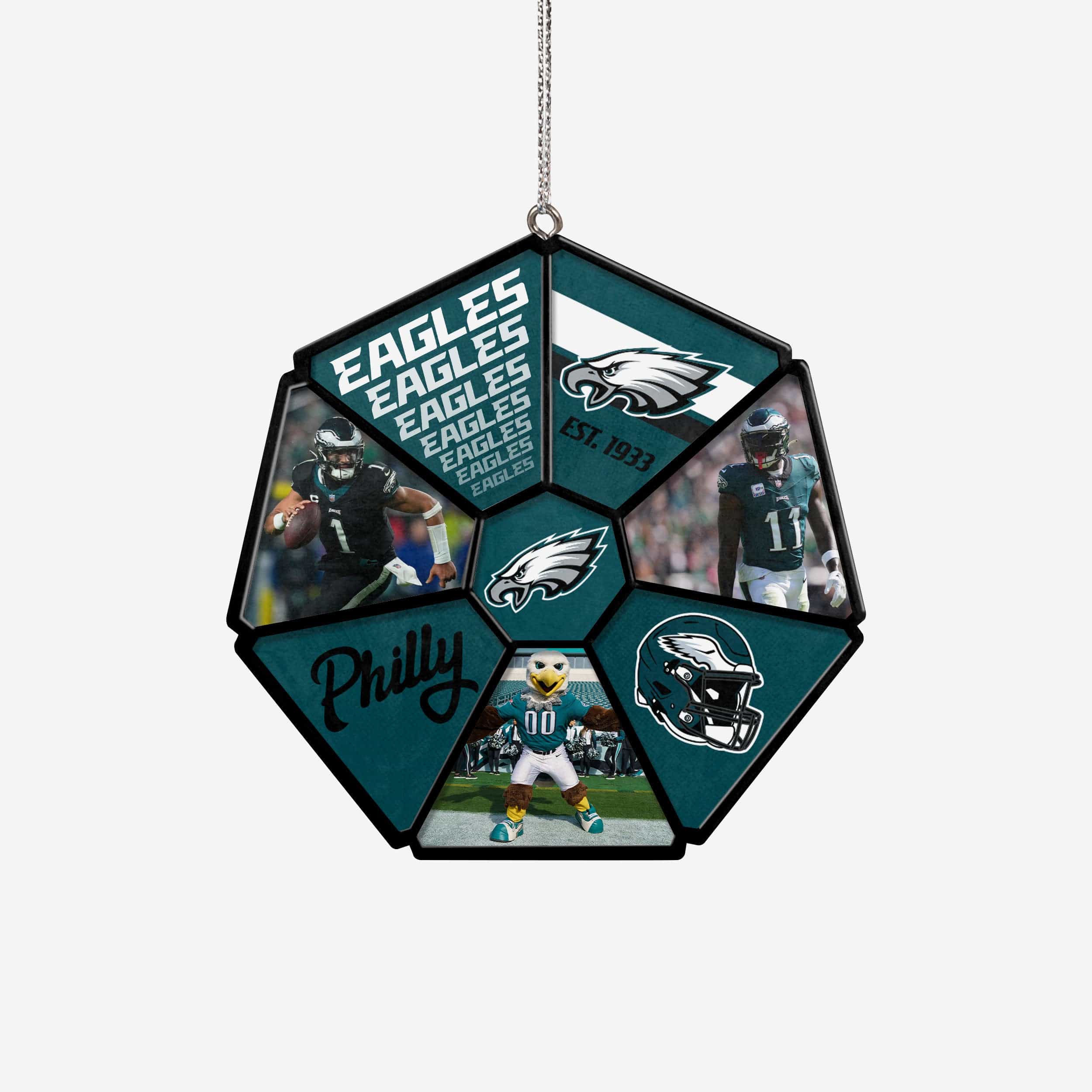 Philadelphia Eagles Team Wheel Ornament