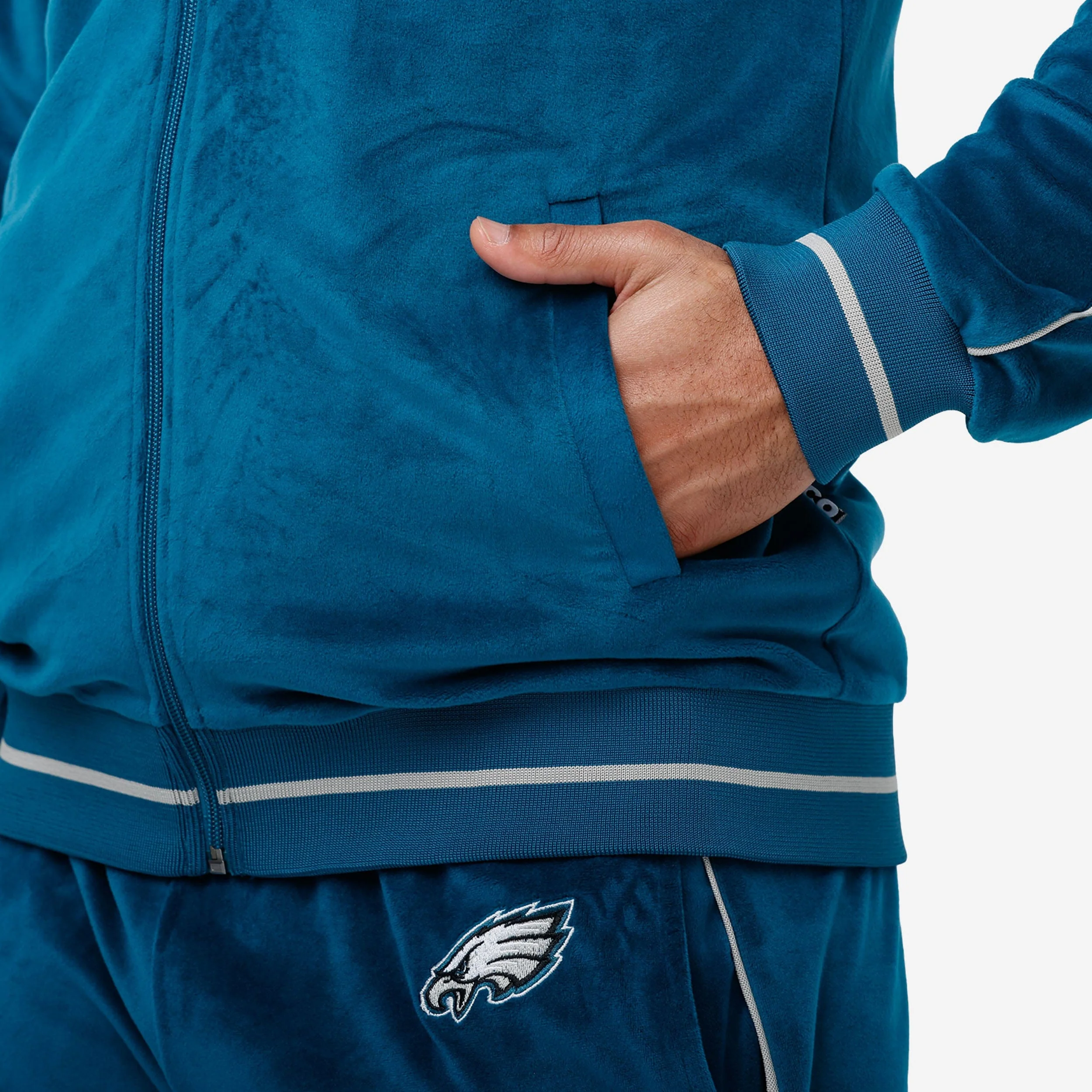 Philadelphia Eagles Velour Zip Up Top - Image 4
