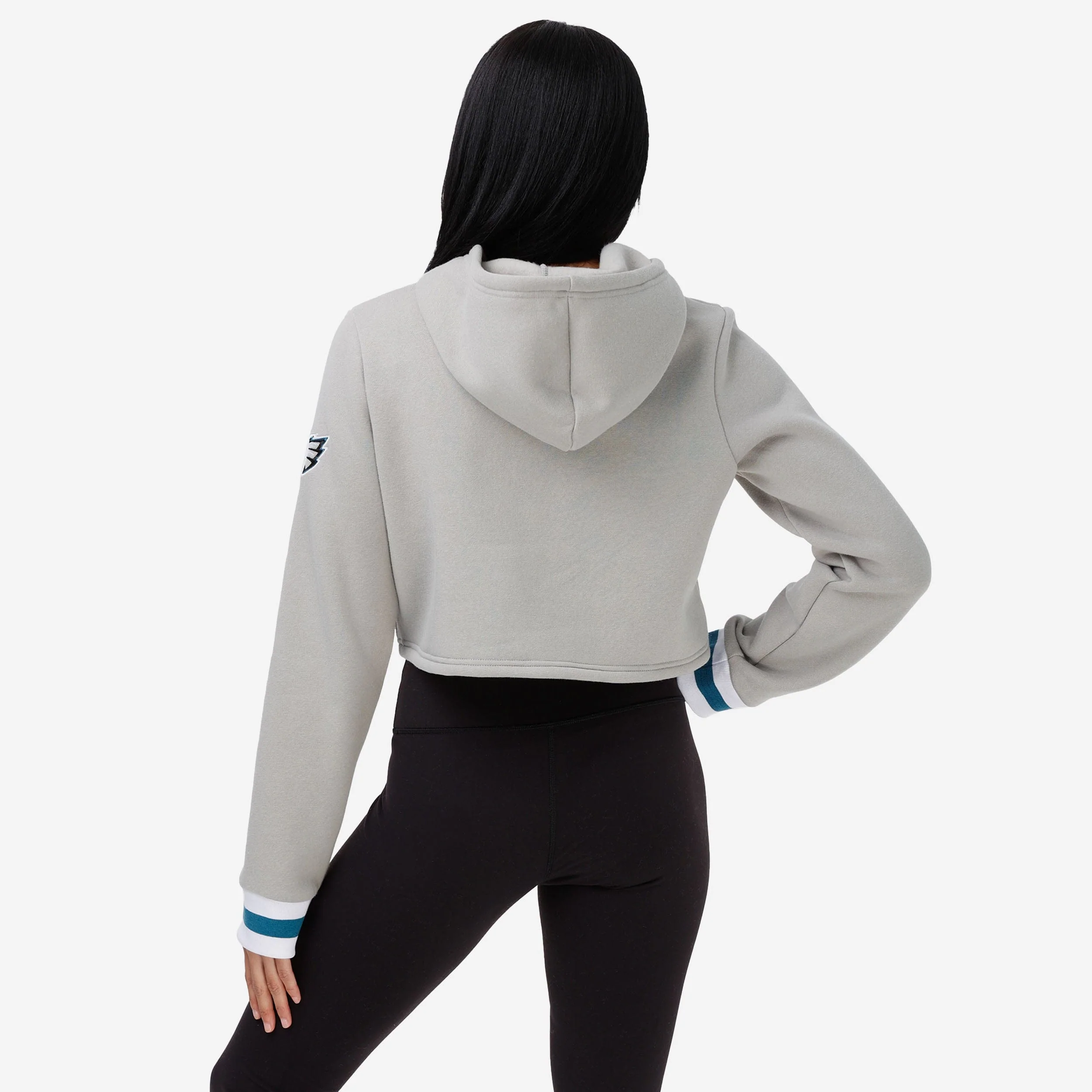 Philadelphia Eagles Womens Cropped Chenille Hoodie - Image 2