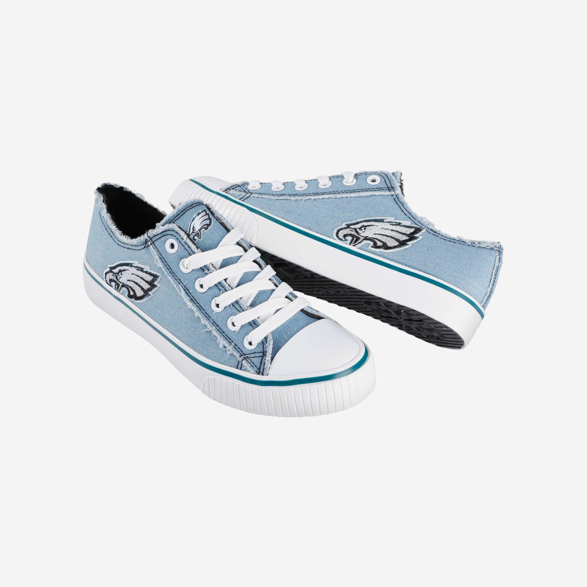 Philadelphia Eagles Womens Denim Low Top Canvas Shoe - Image 4
