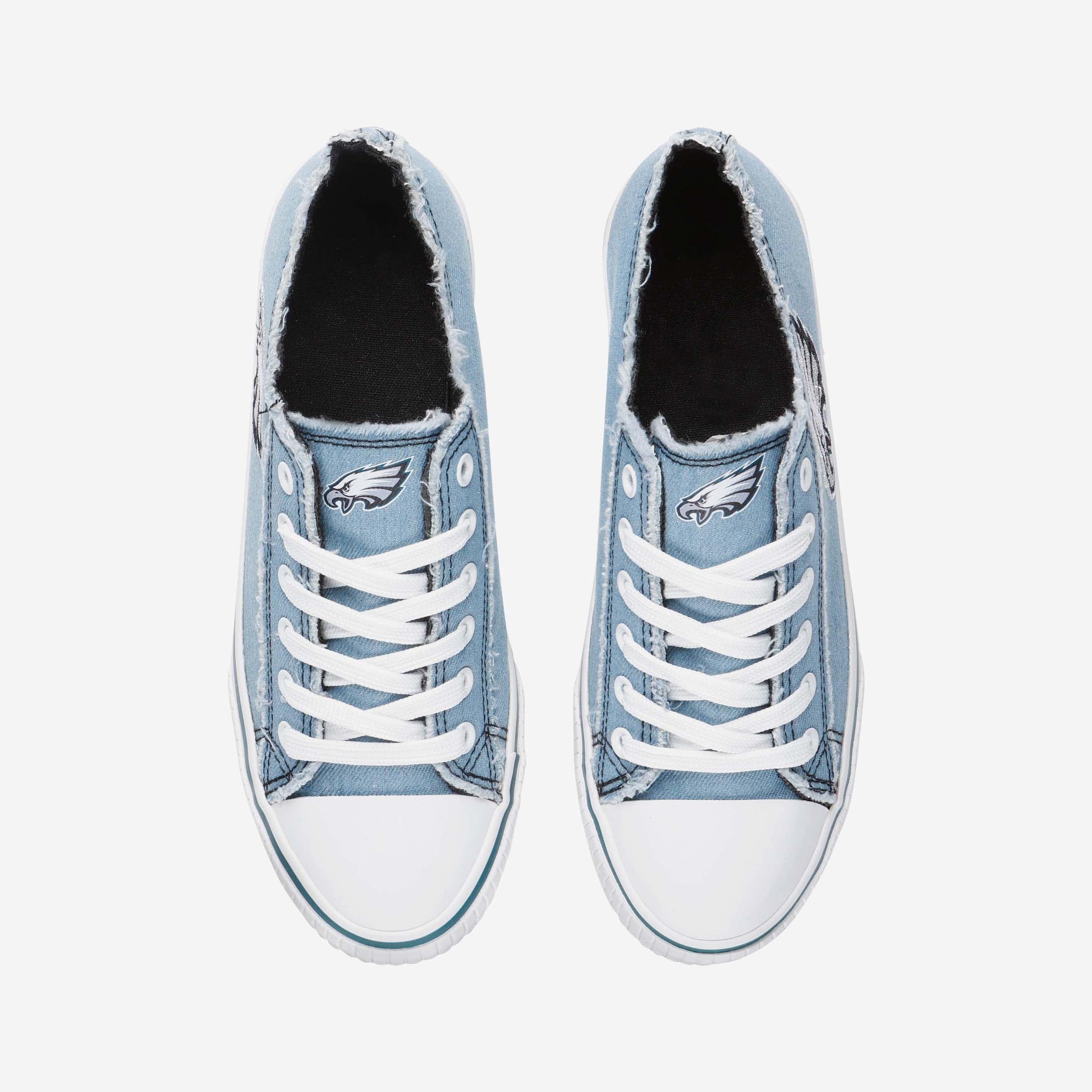 Philadelphia Eagles Womens Denim Low Top Canvas Shoe - Image 5