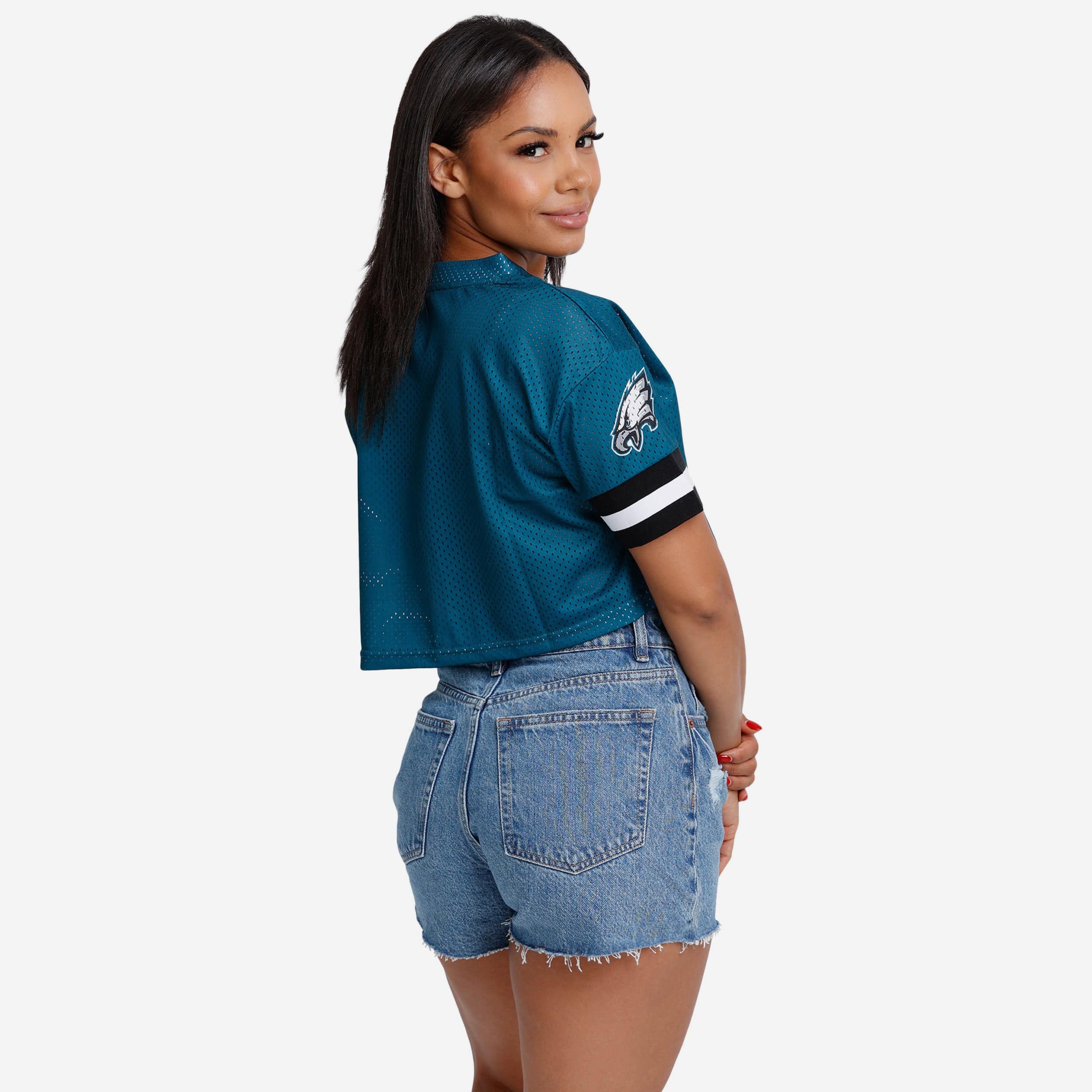 Philadelphia Eagles Womens Gameday Mesh Crop Top - Image 2