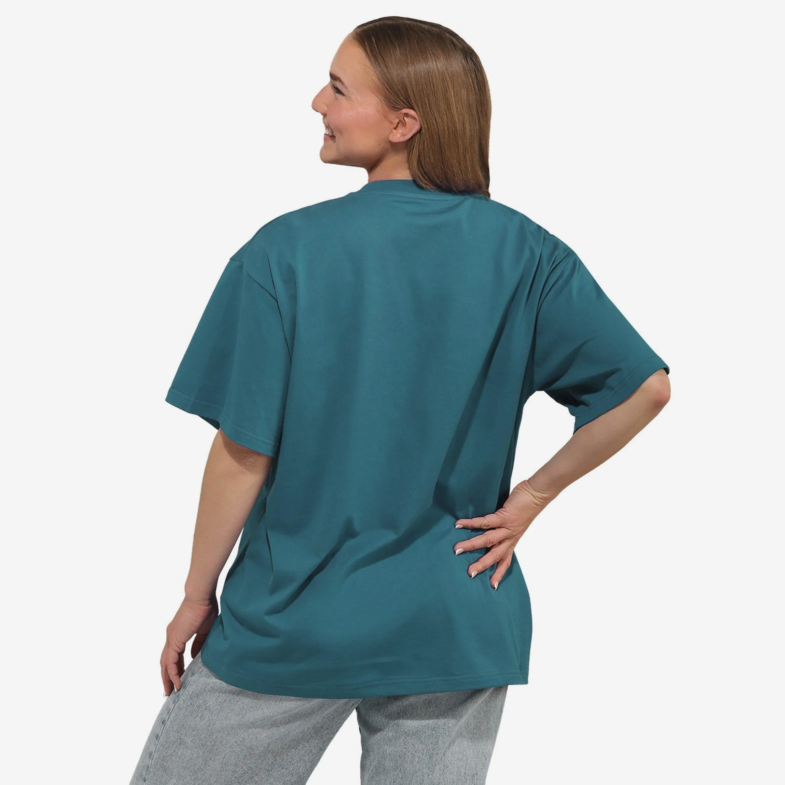 Philadelphia Eagles Womens Rhinestone Logo Oversized Holiday T-Shirt - Image 2