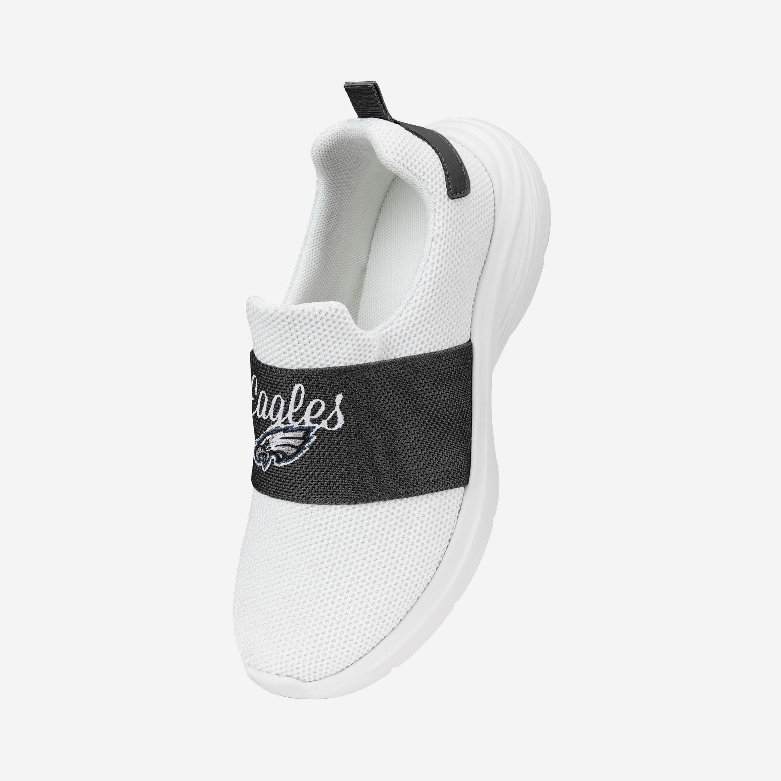 Philadelphia Eagles Womens Script Wordmark White Slip On Sneakers - Image 2