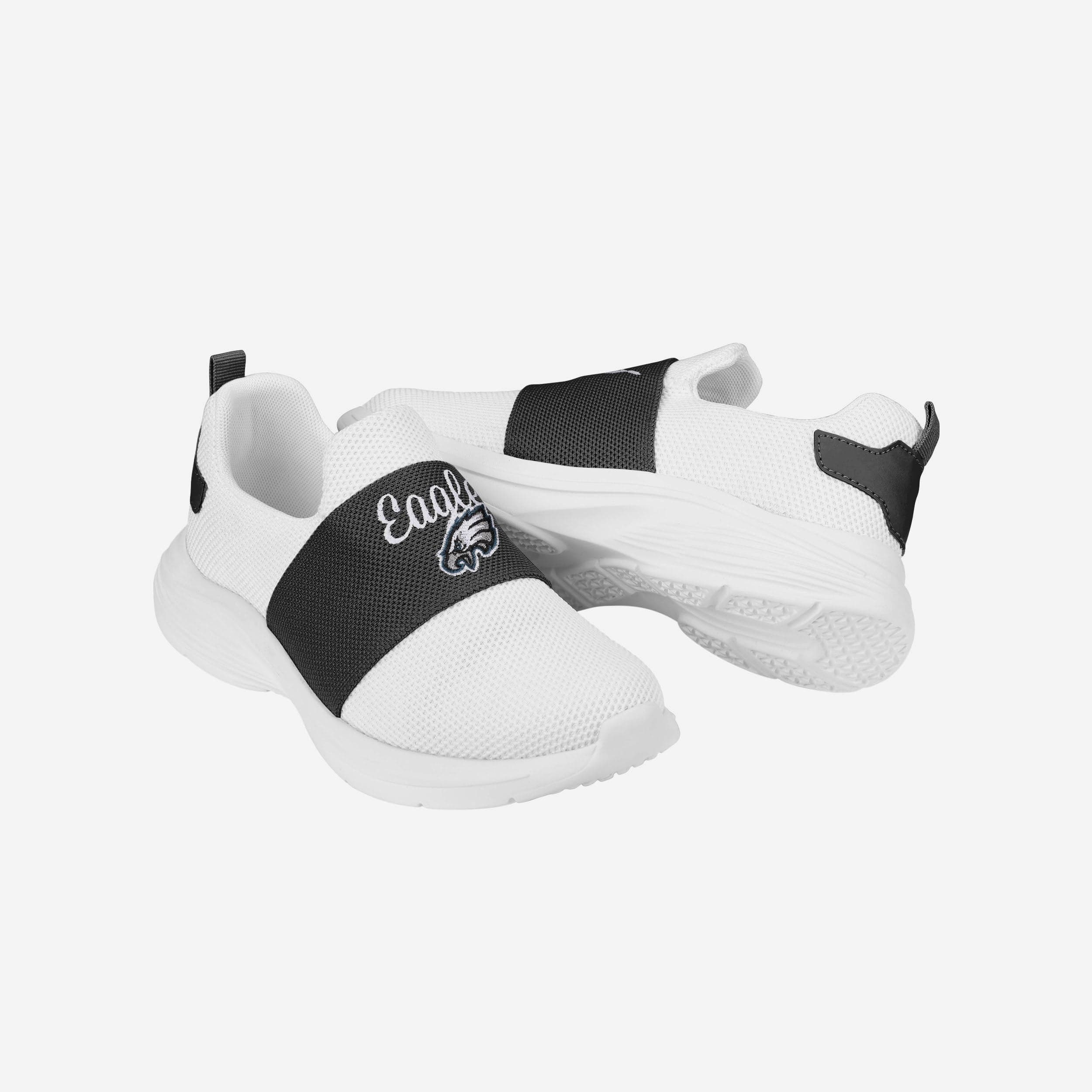 Philadelphia Eagles Womens Script Wordmark White Slip On Sneakers - Image 5