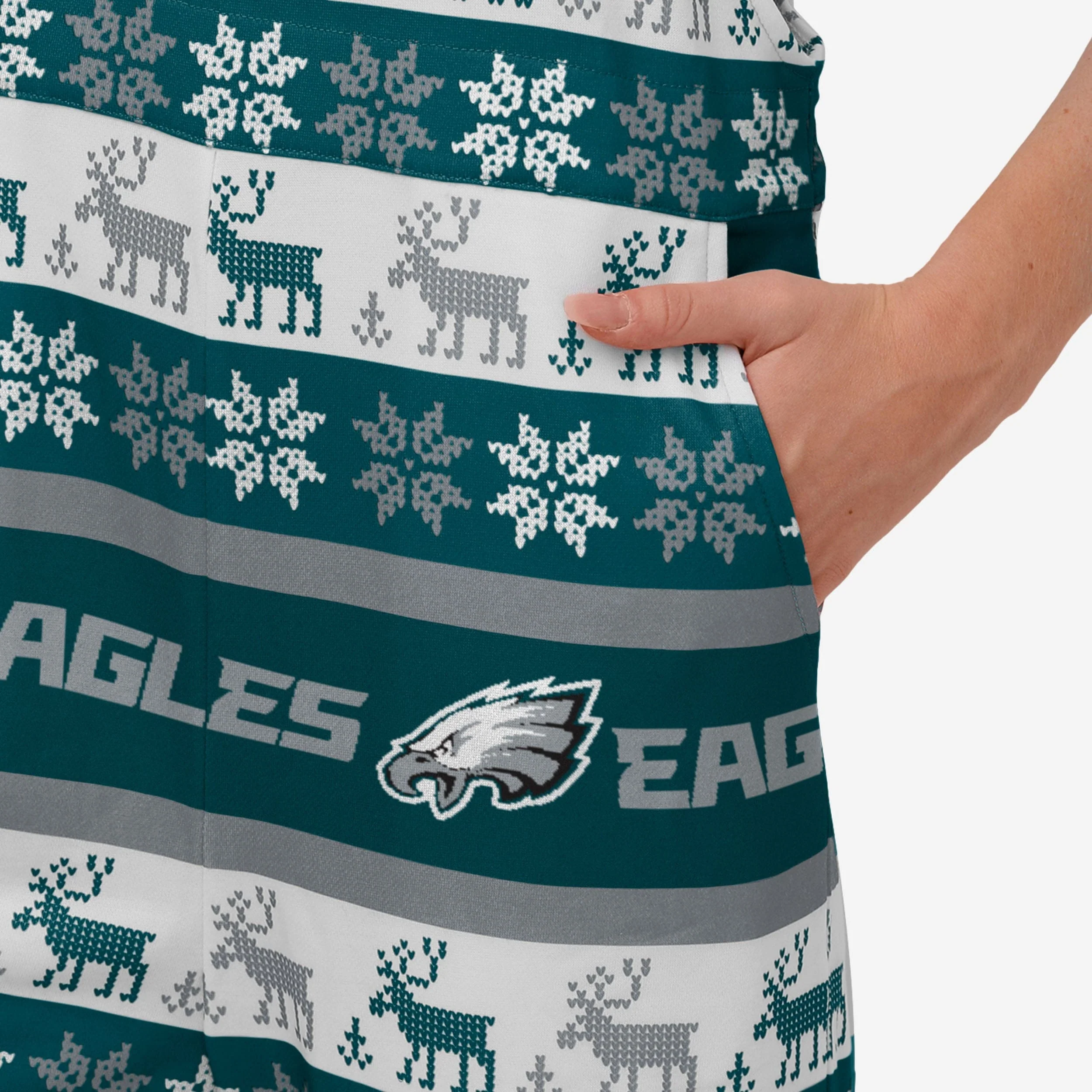 Philadelphia Eagles Womens Ugly Home Gating Bib Overalls - Image 5