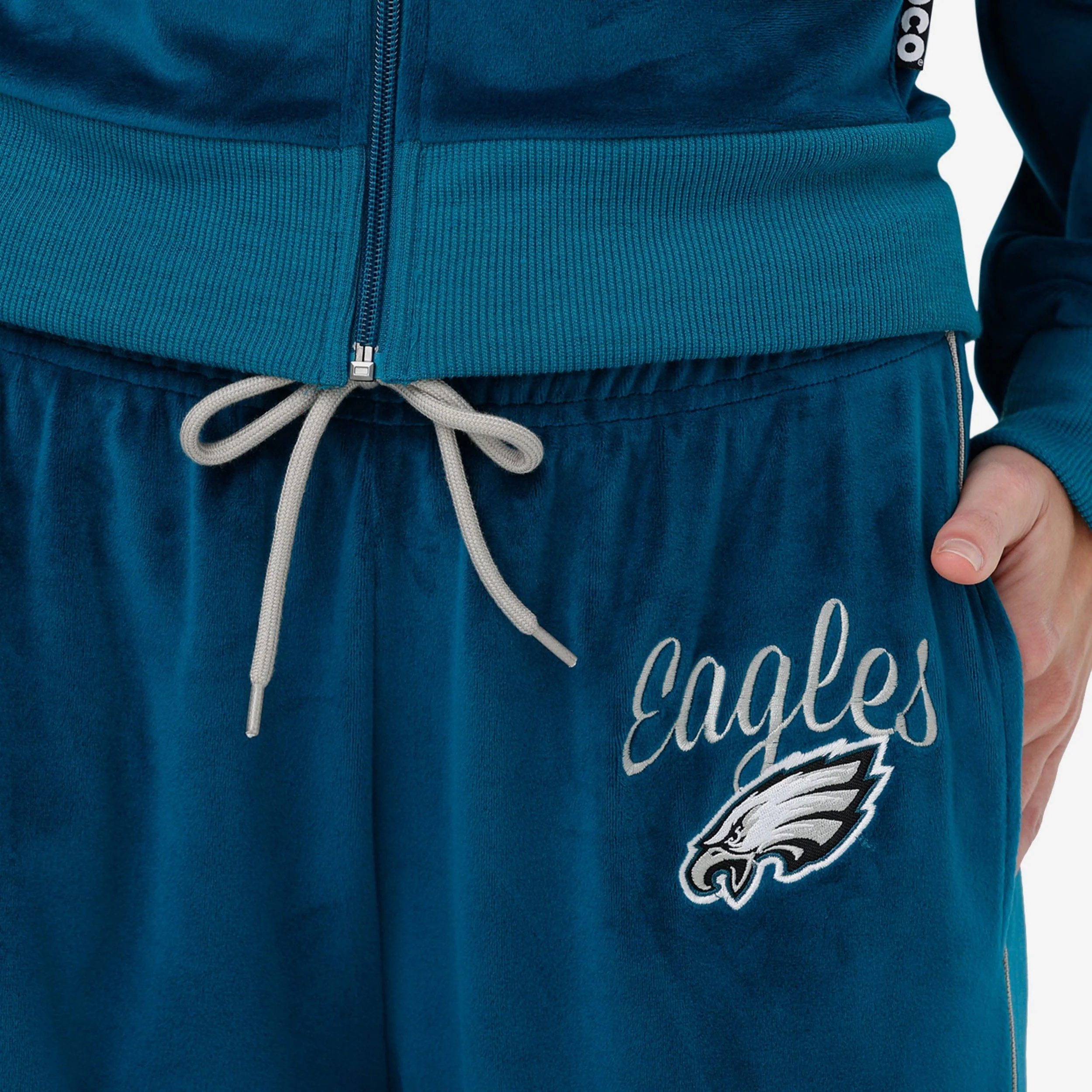 Philadelphia Eagles Womens Velour Pants - Image 3