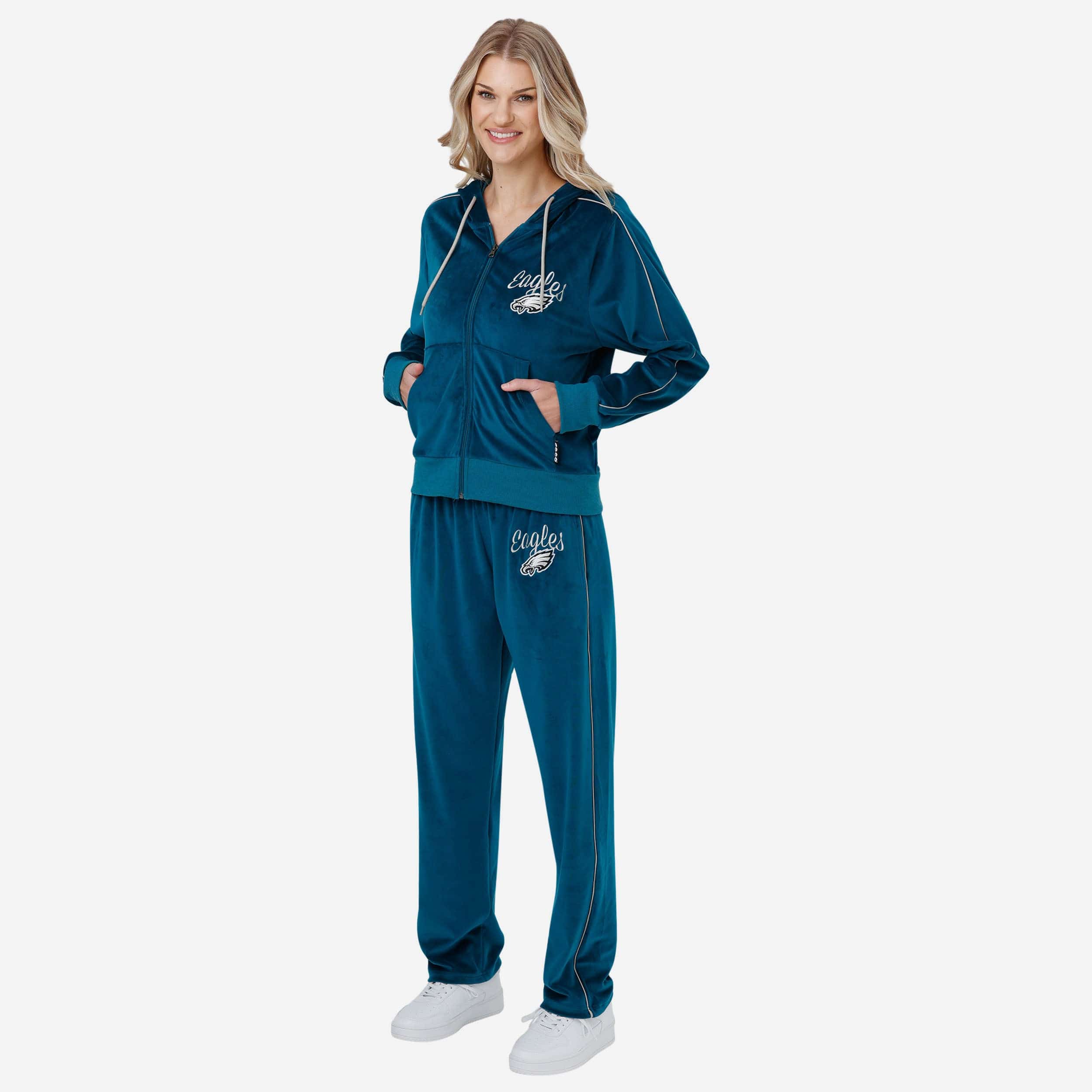 Philadelphia Eagles Womens Velour Pants - Image 5