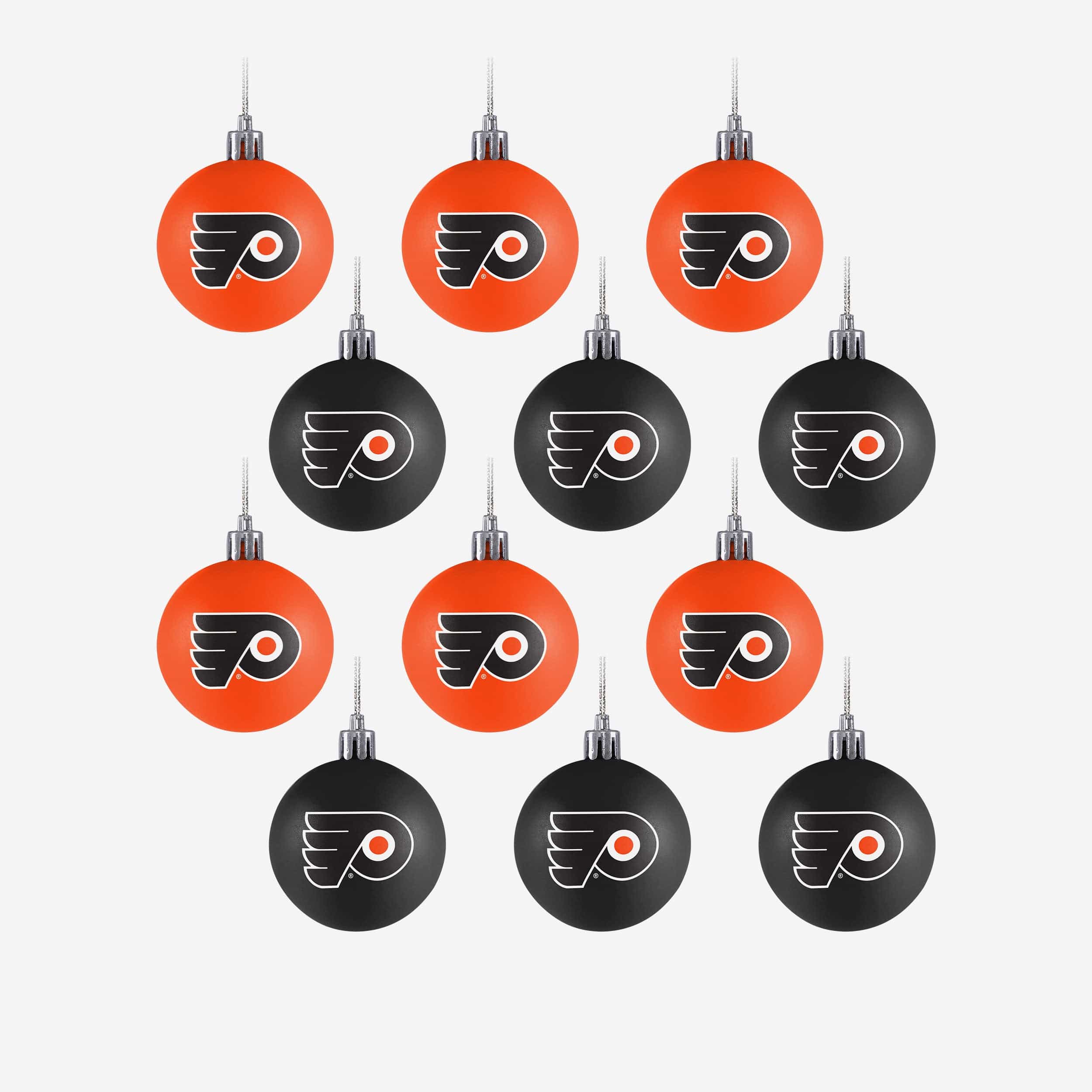 Philadelphia Flyers 12 Pack Plastic Ball Ornament Set