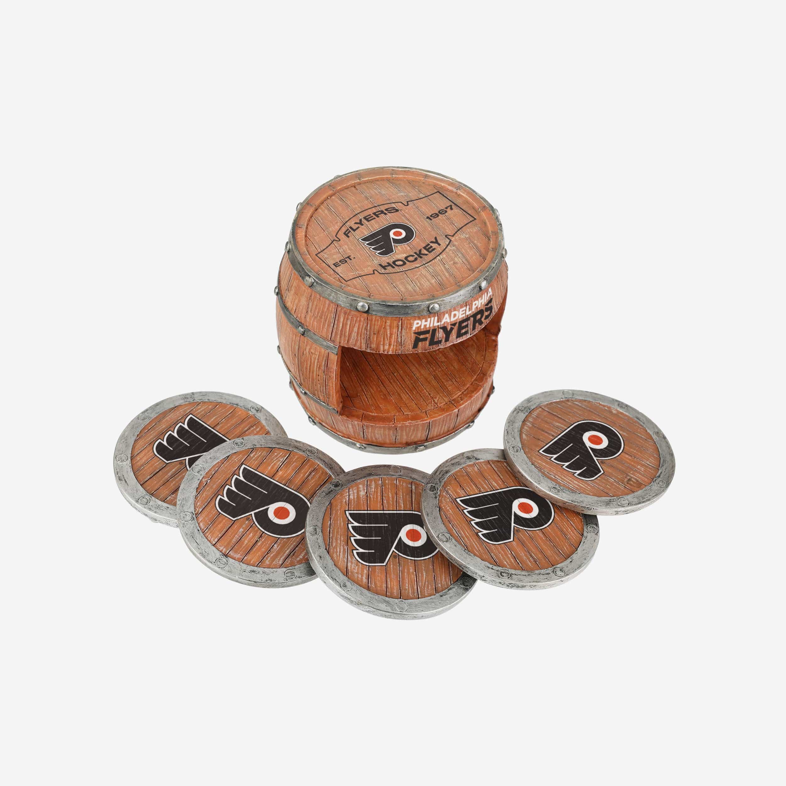 Philadelphia Flyers 5 Pack Barrel Coaster Set - Image 3