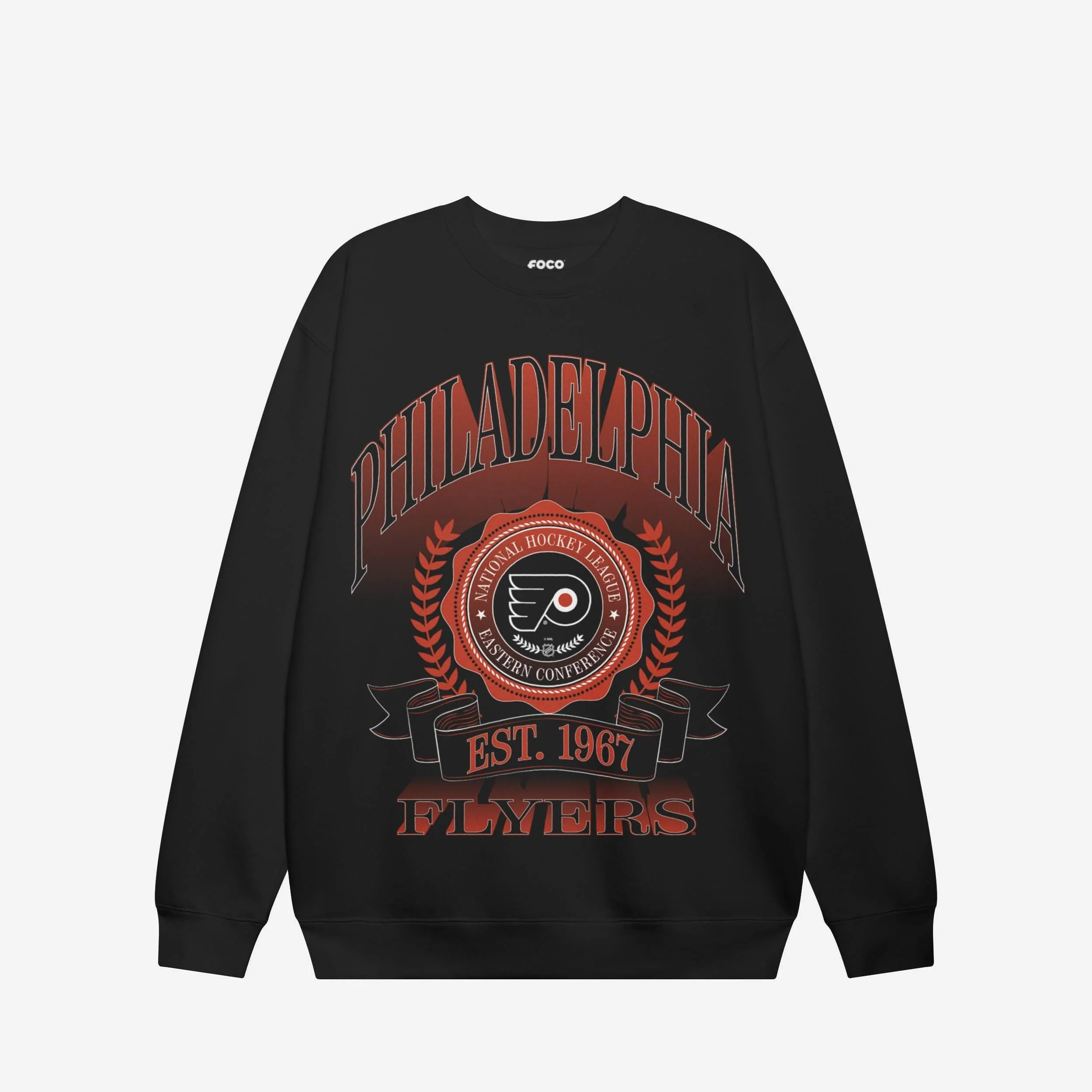 Philadelphia Flyers Banner Crest Crew Neck Sweatshirt