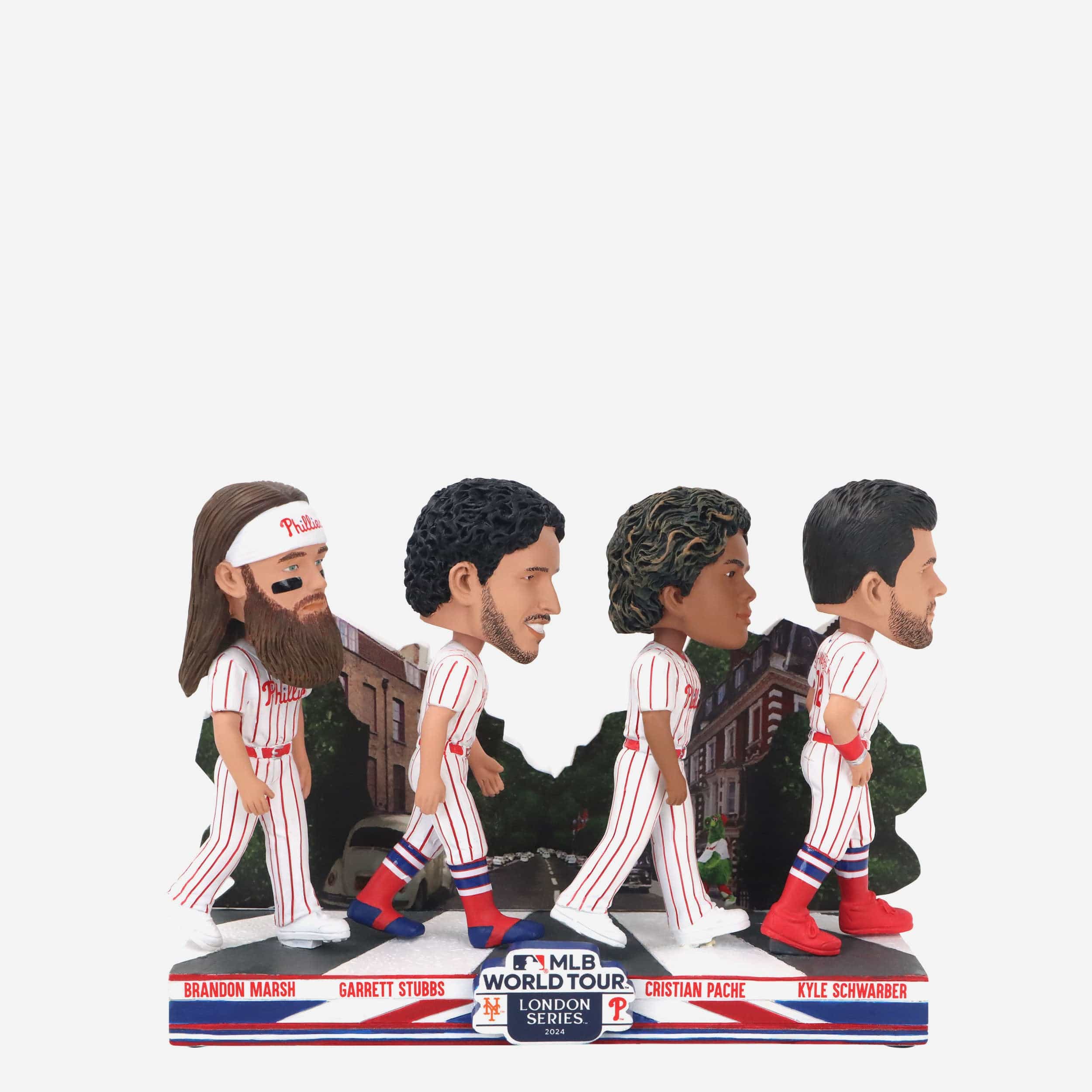 Philadelphia Phillies 2024 MLB London Series Abbey Road Mini Bobblehead Scene