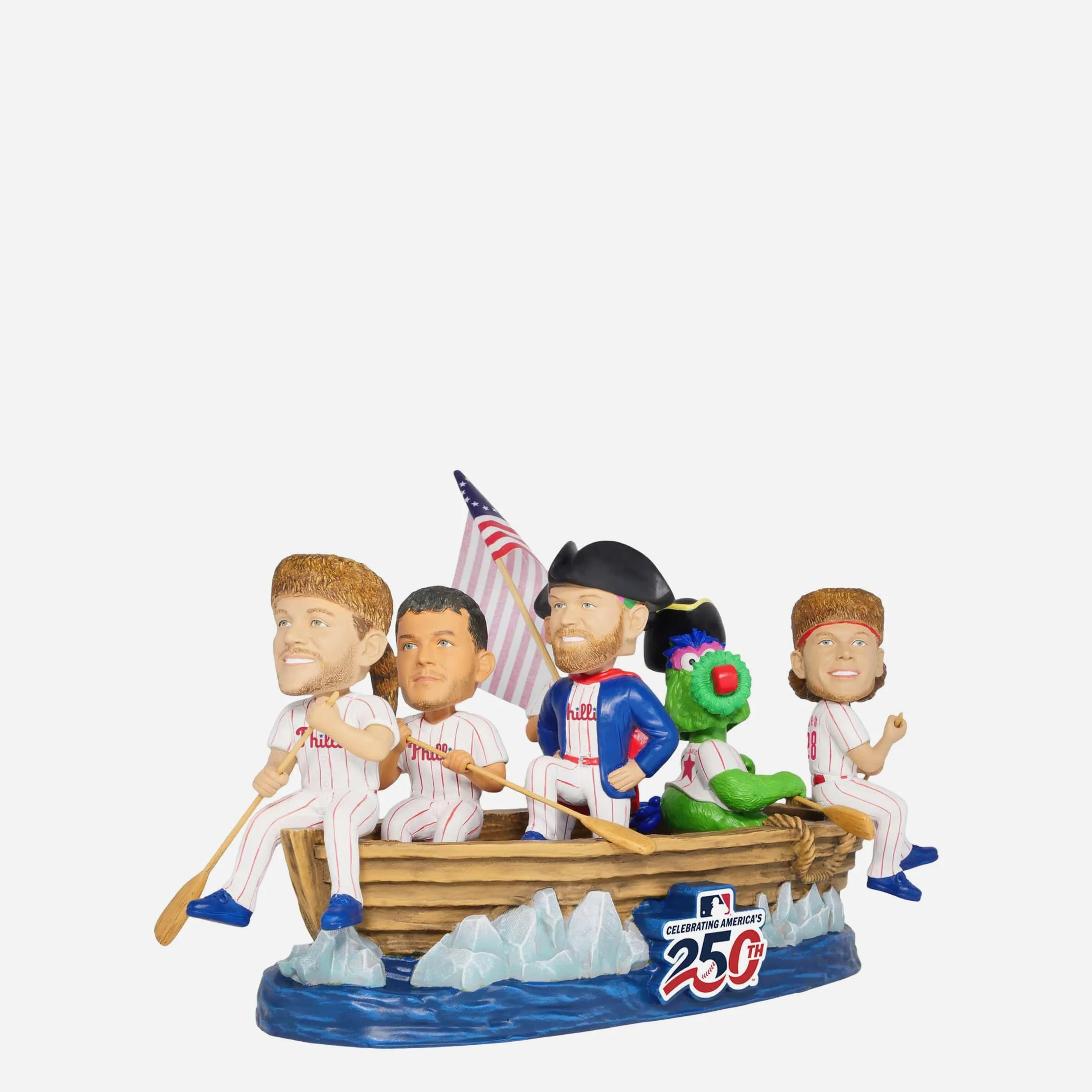 Philadelphia Phillies America's 250th Anniversary Crossing the Delaware Mini Bobblehead Scene - Image 4