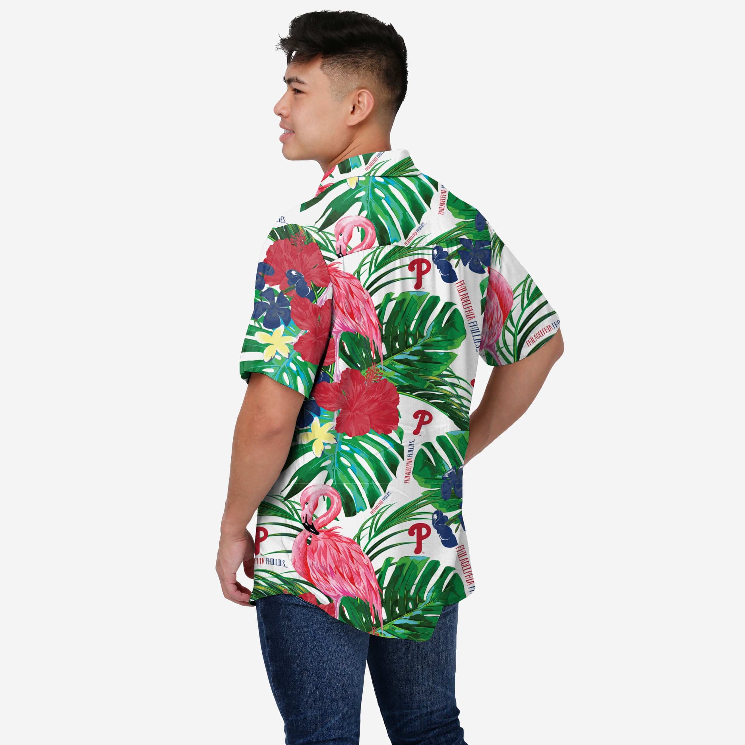 Philadelphia Phillies Flamingo Button Up Shirt - Image 2
