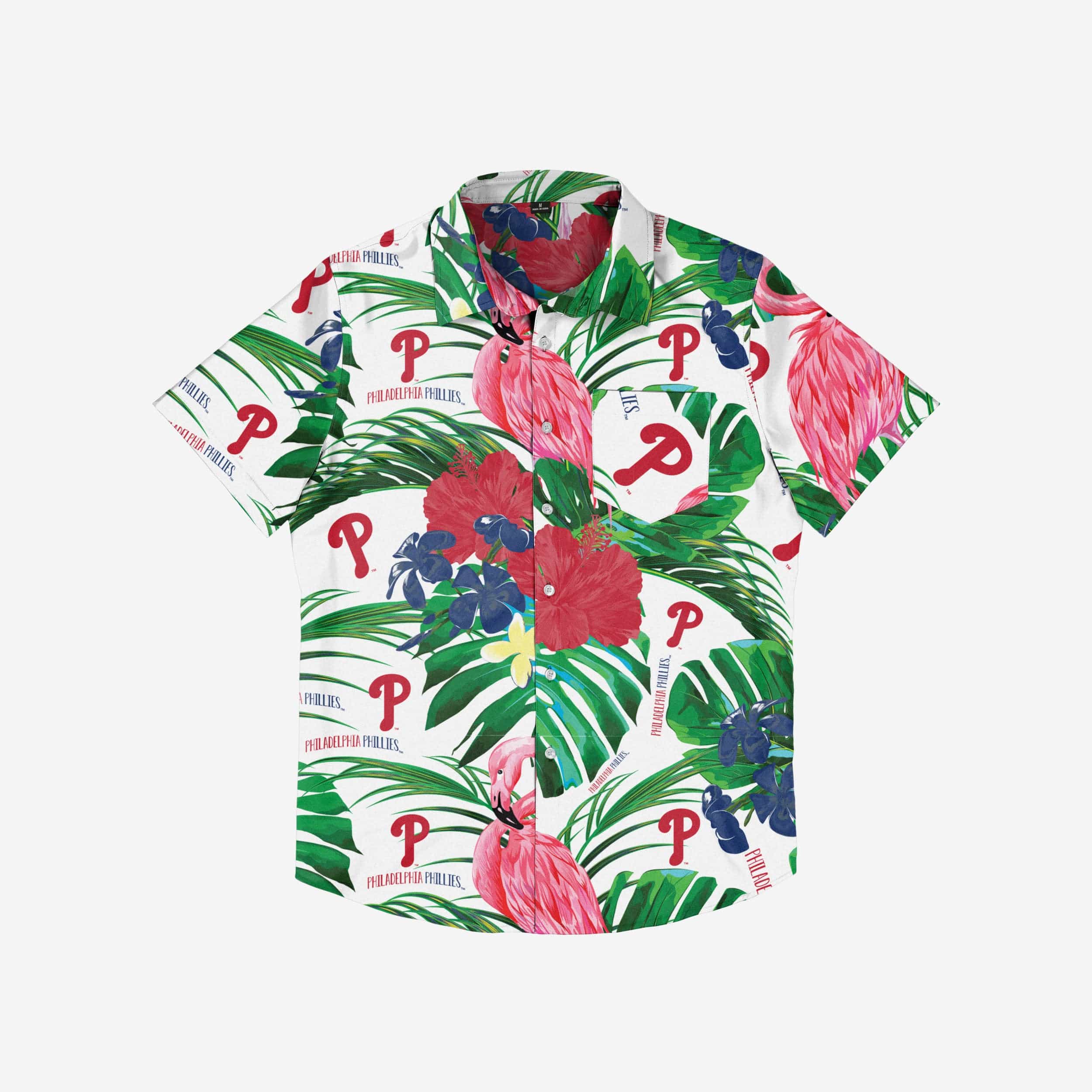 Philadelphia Phillies Flamingo Button Up Shirt - Image 3